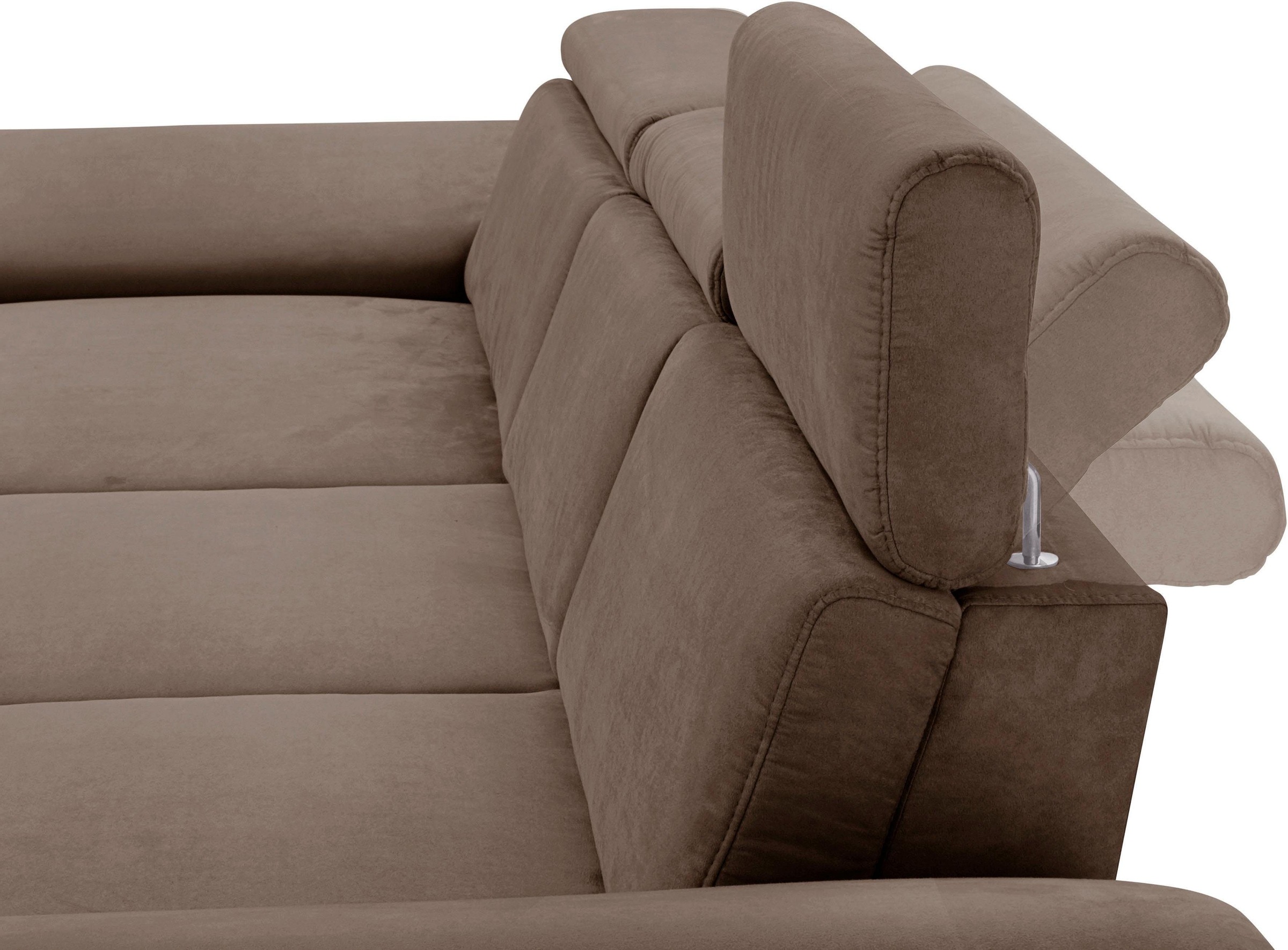 sit&more Ecksofa »Scorpio L-Form«, inklusive Sitztiefenverstellung, wahlweise mit Kopfverstellung