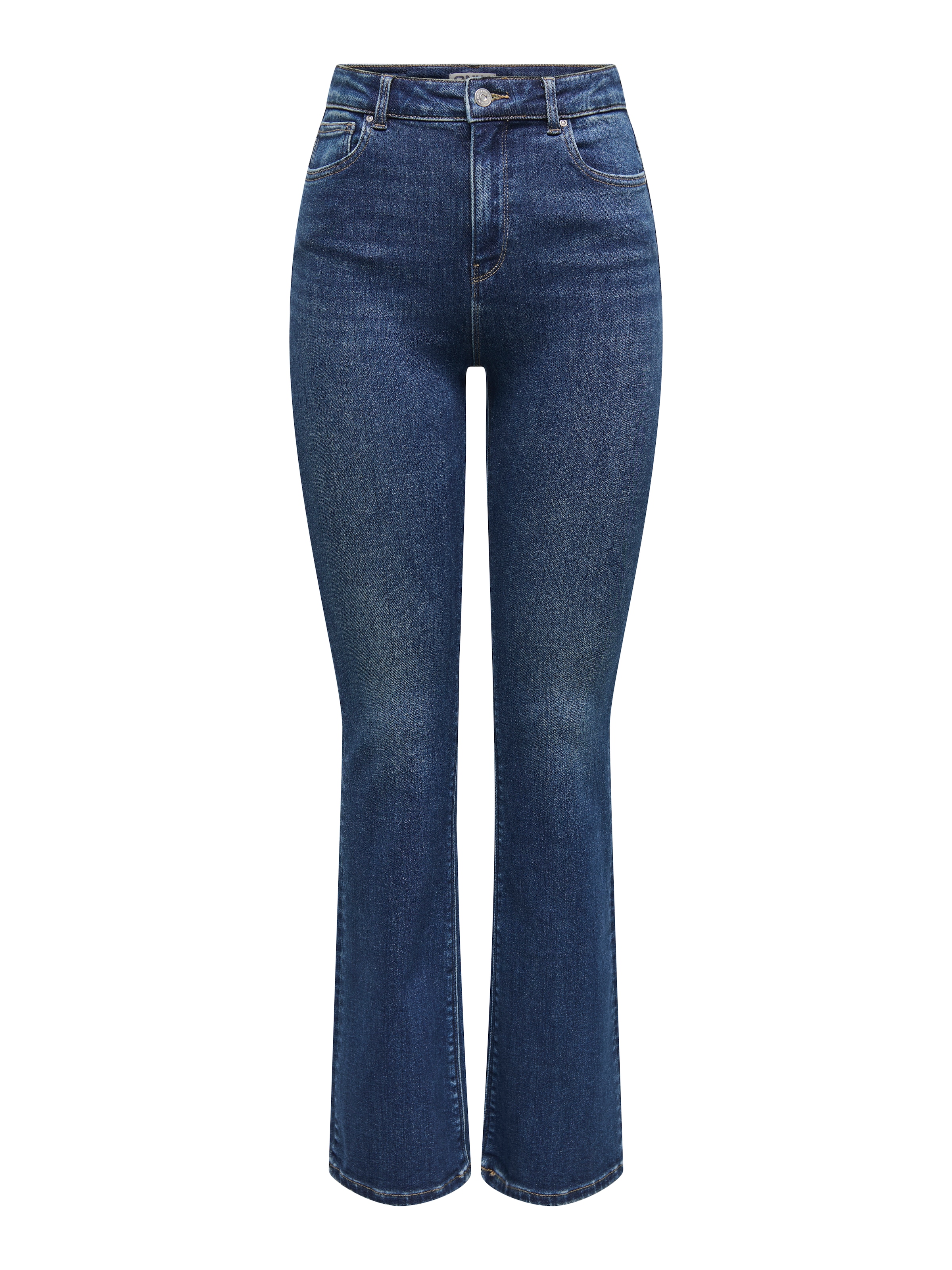 ONLY Bootcut-Jeans »ONLMILA HW FLARED DNM BJ374«, mit Destroyed Effekt