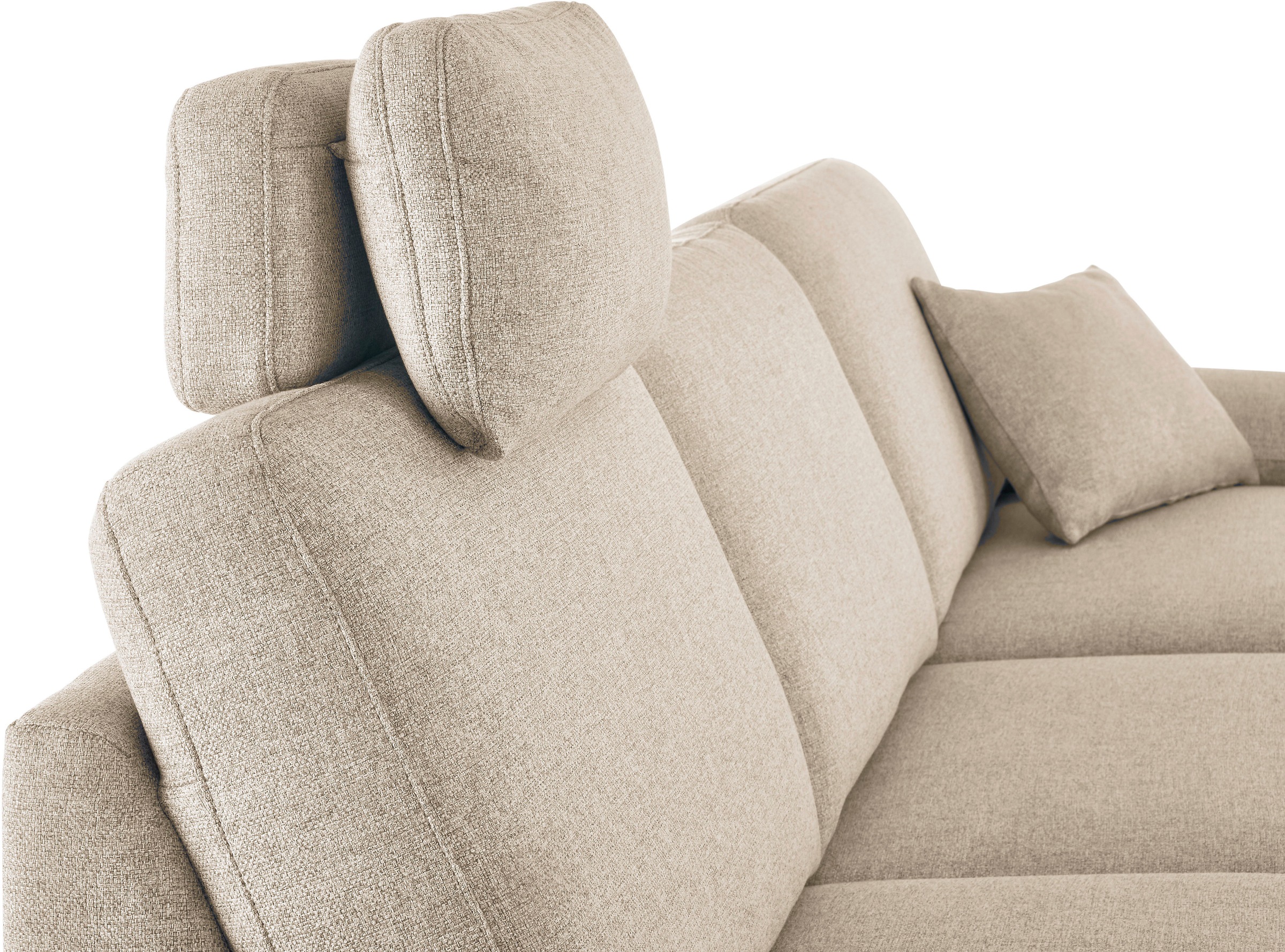 3C Candy Ecksofa »Mainau L-Form«, Relaxfunktion im 1,5-Sitzer, motorische Schlaffunktion in Longchair