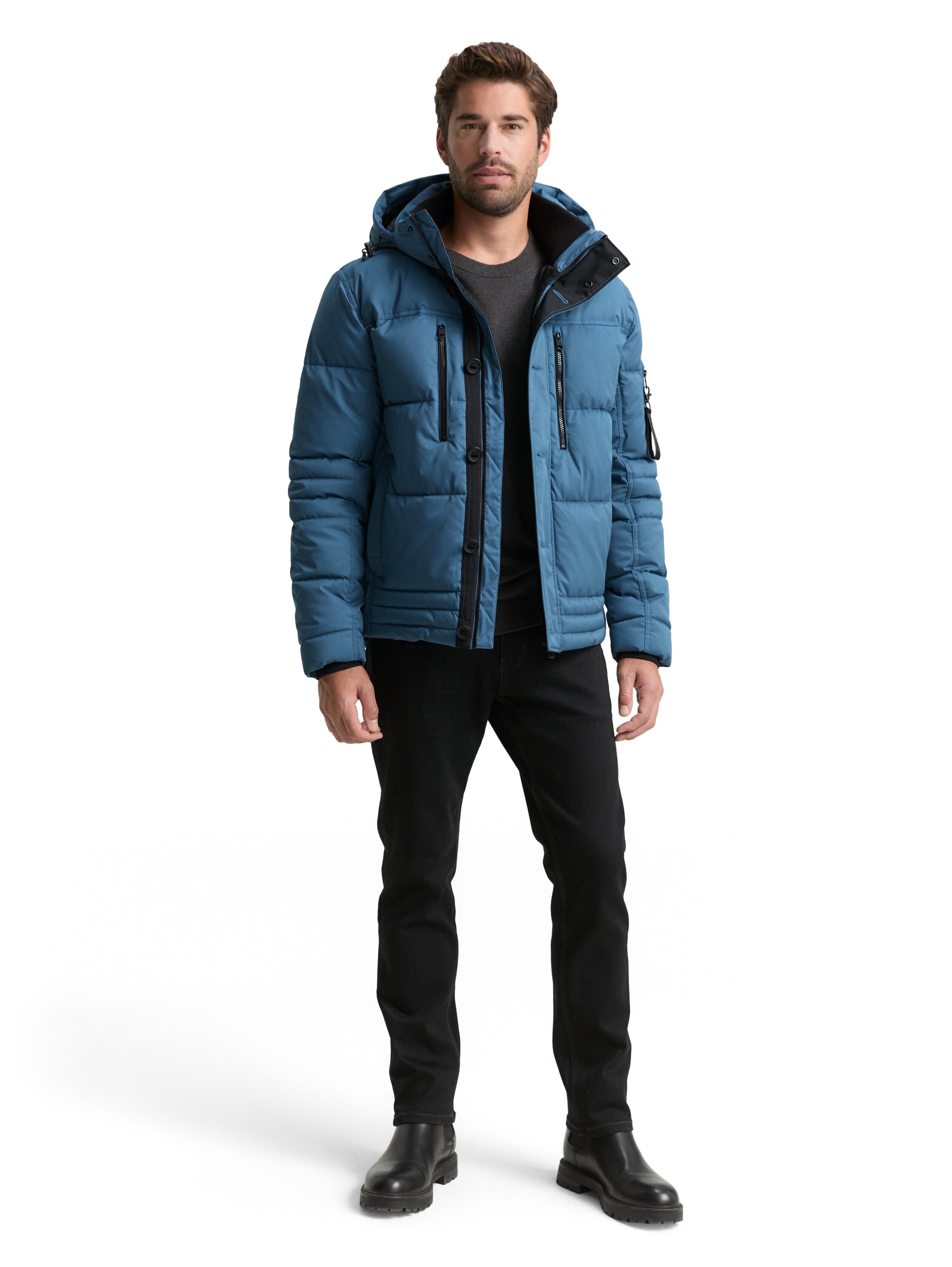 TOM TAILOR Steppjacke, mit Kapuze, mit Kapuze