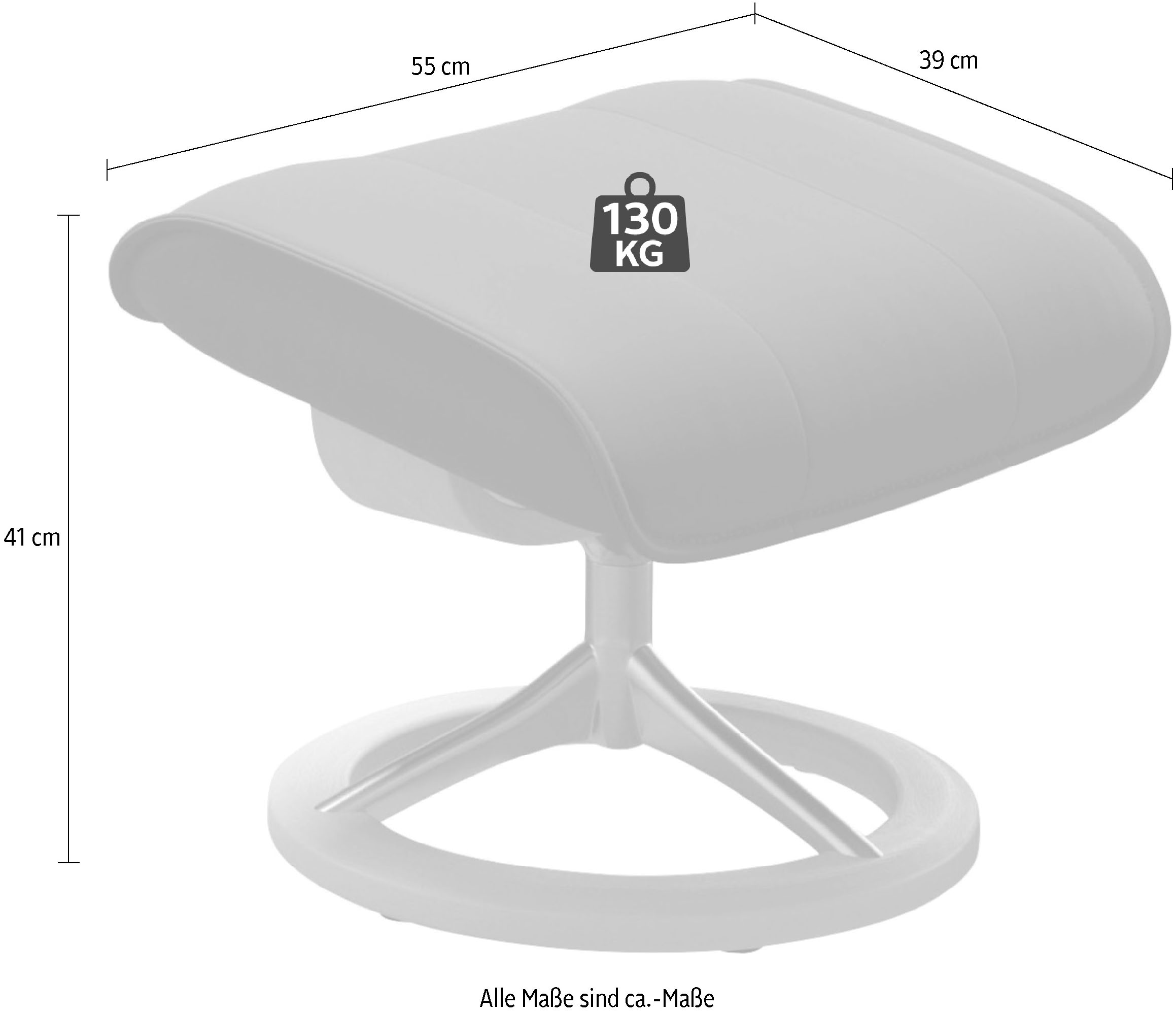 Stressless® Fußhocker »Admiral« mit Signature Base, Gestell Schwarz