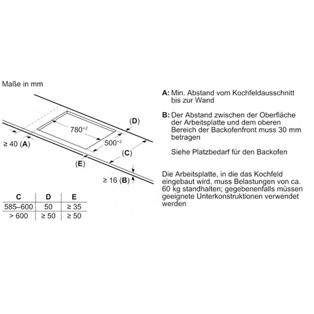 BOSCH Induktions-Kochfeld von SCHOTT CERAN® »PXE845HC1E«, PXE845HC1E