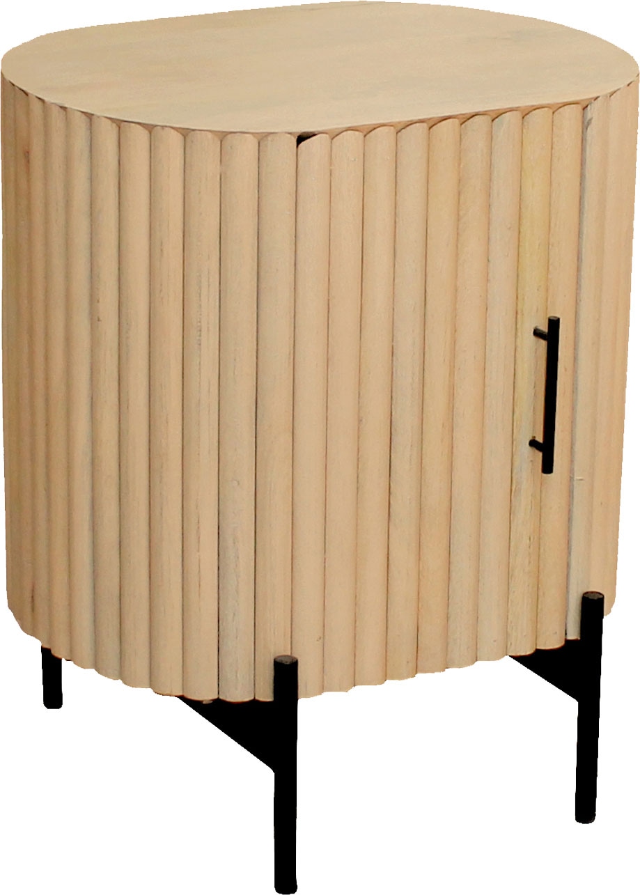 SIT Nachtkommode 1 Stk. tlg. Lamellen-Design im Retro Stil günstig online kaufen