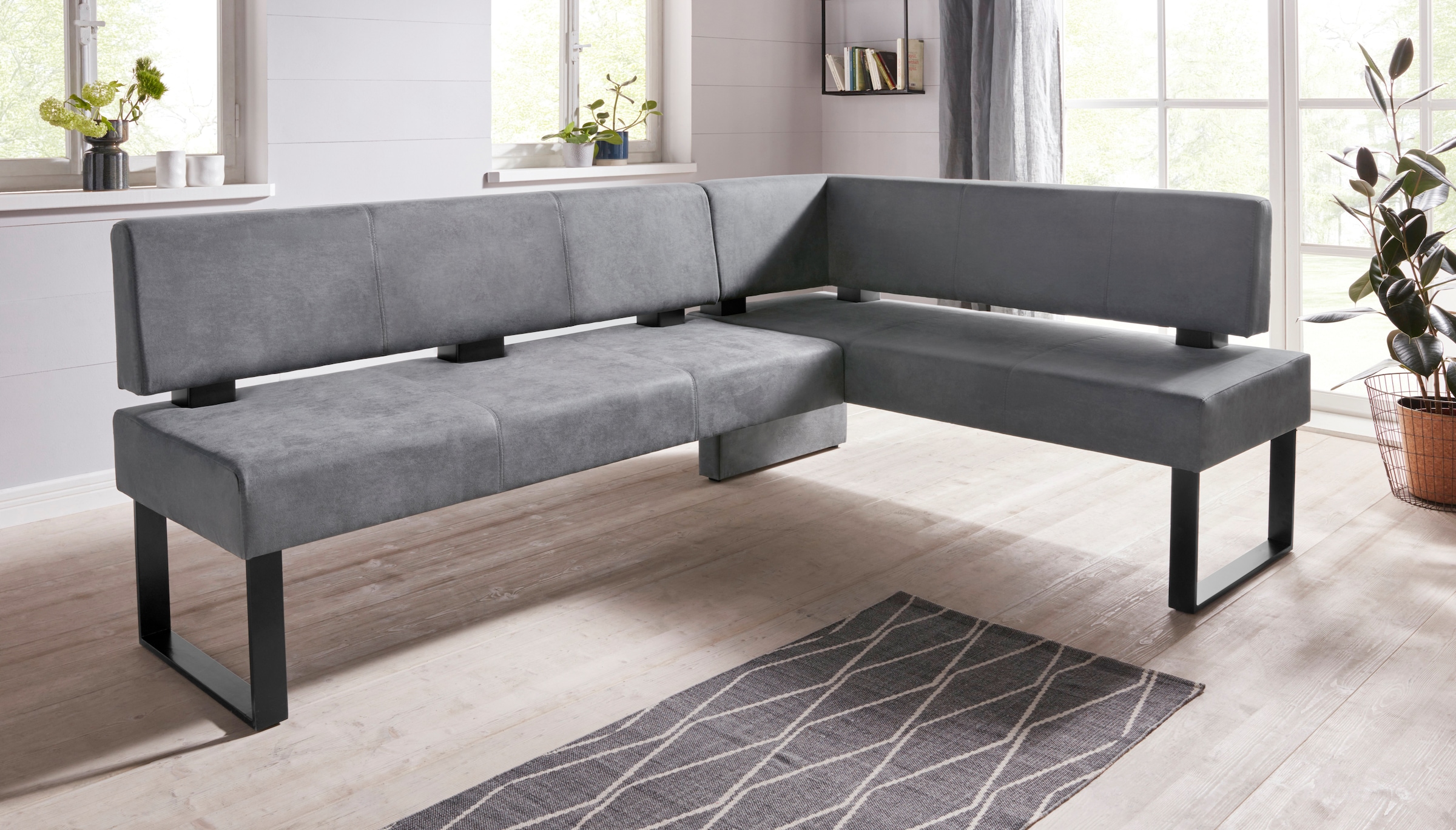 Home affaire Eckbank »Oliver mit Metallgestell, Küchenbank«, verschiedene Bezüge Cord Esszimmerbank OTTOs Choice