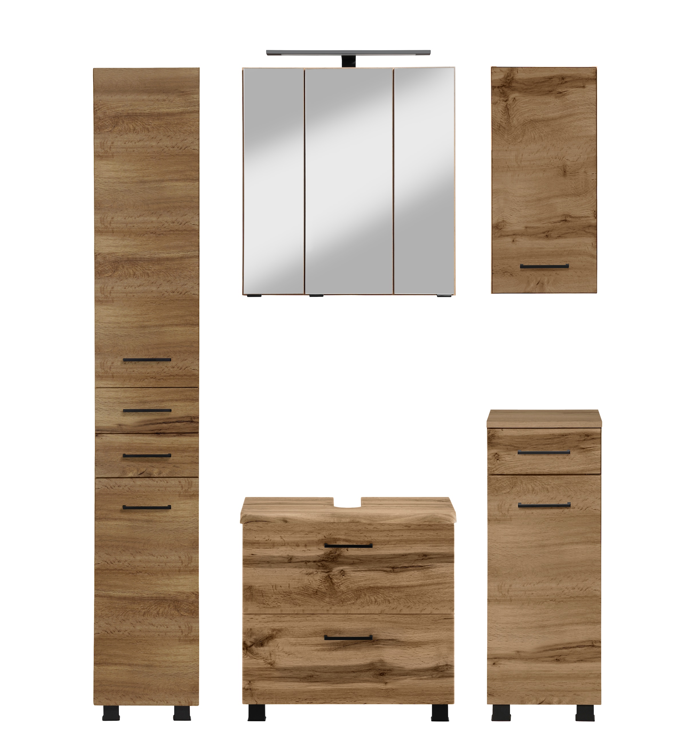 welltime Badmöbel-Set »"Trento", Badezimmer-Set, Hängeschrank, Unterschrank günstig online kaufen