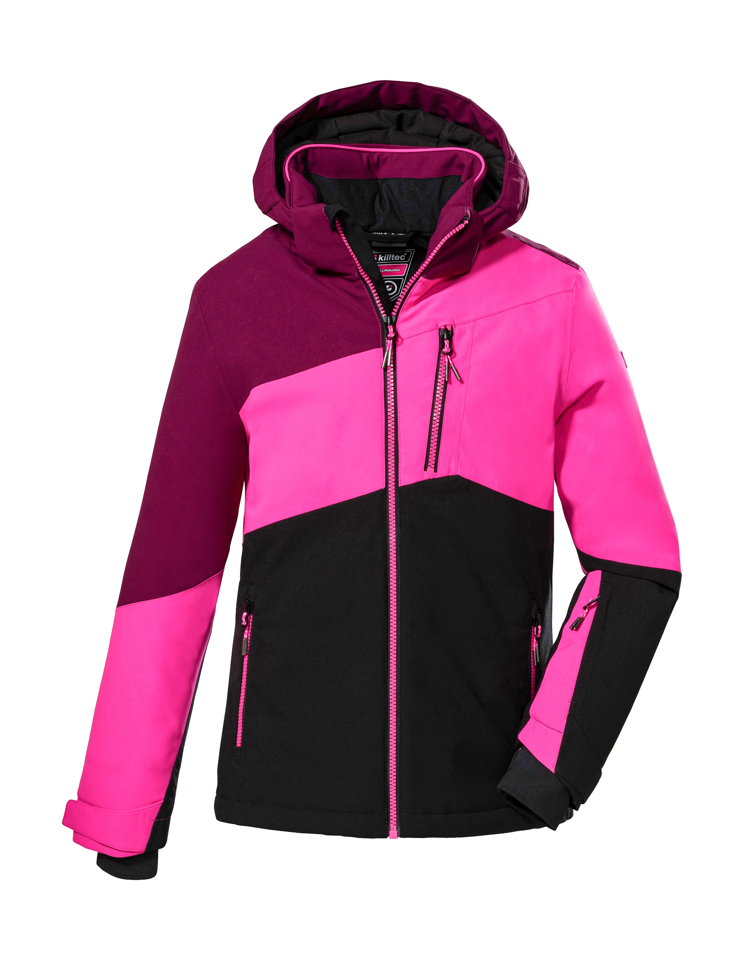 Killtec Skijacke »KSW 166 GRLS SKI JCKT«, Atmungsaktive, wasser- und winddichte Skijacke mit abnehmbarer Kapuze