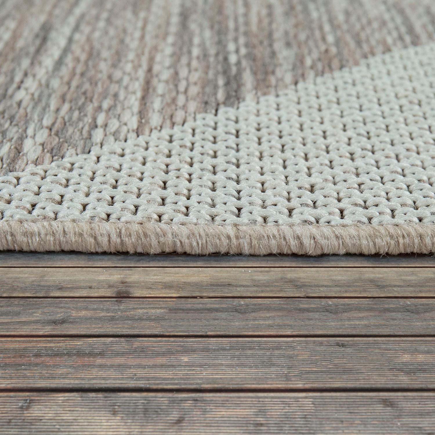 Paco Home Teppich »Kortrijk 743«, rechteckig, 4 mm Höhe, Flachgewebe, modernes Design, Pastell-Farben, In- und Outdoor geeignet