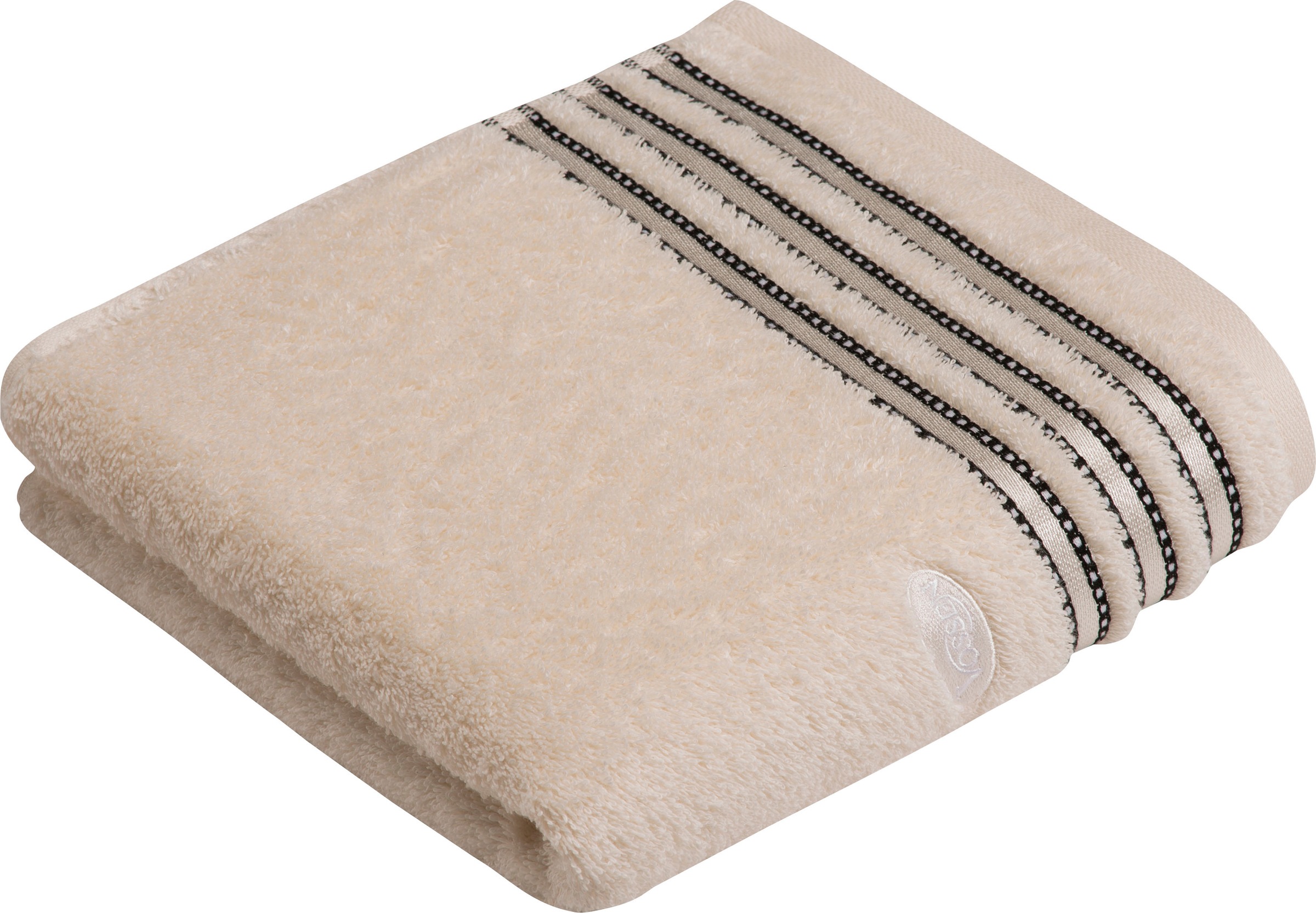VOSSEN Handtücher »Cult de Luxe« mit Glanzbordüre ivory Obermaterial: 100% Baumwolle B/L: 50 cmx100 cm
