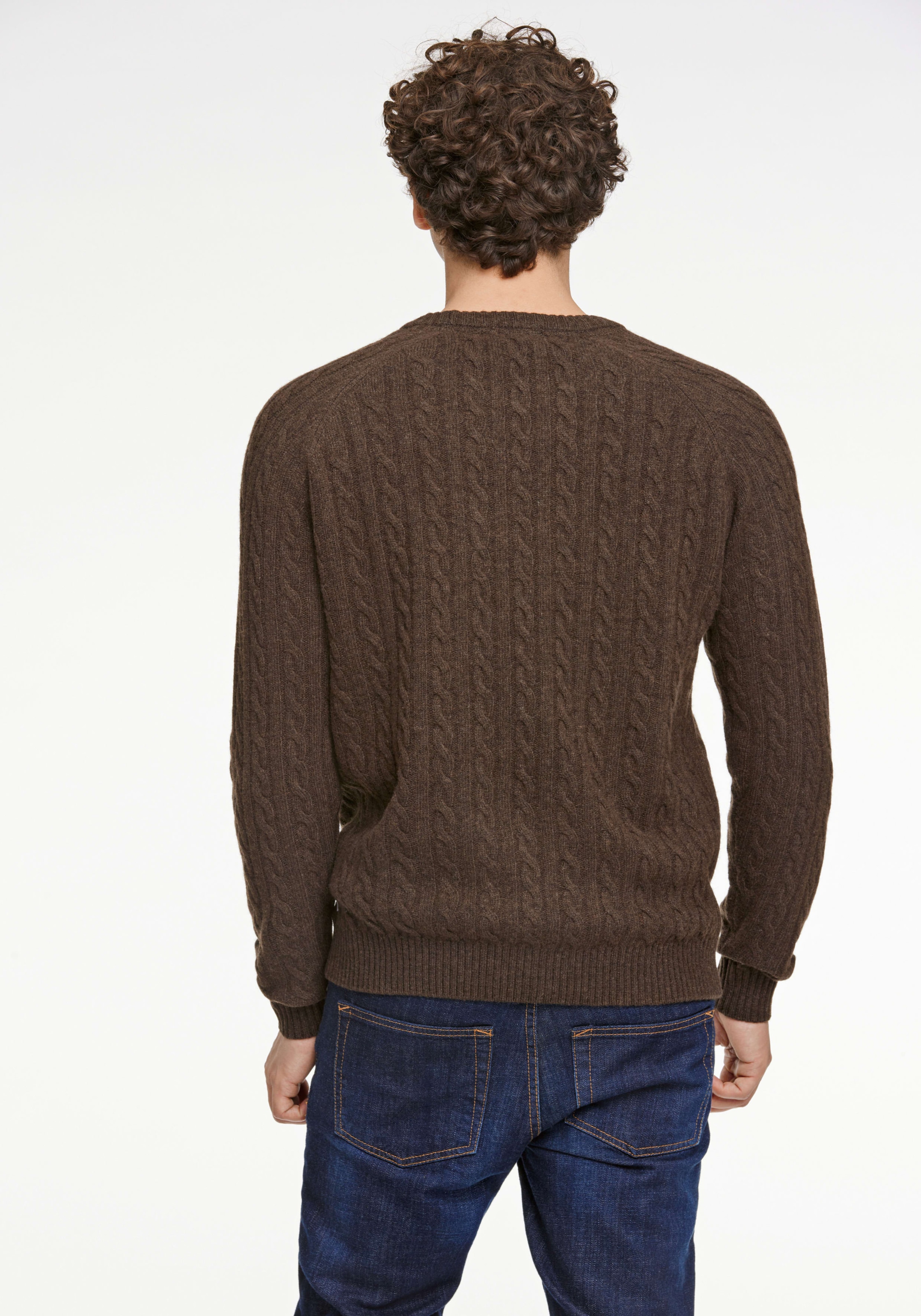 LINDBERGH Strickpullover mit Zopfmuster, hoher Wollanteil