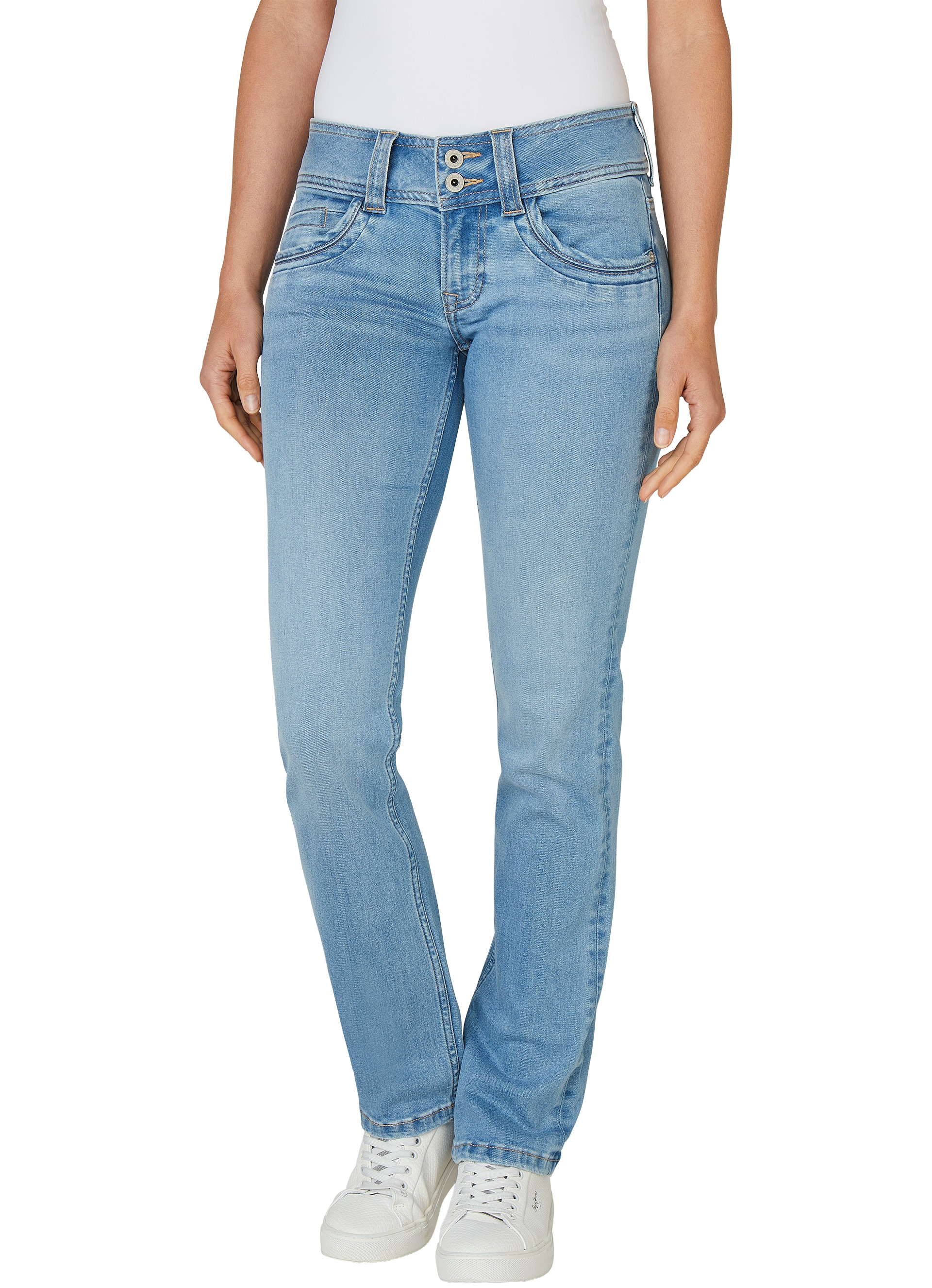 Pepe Jeans Straight-Jeans »GEN«, in schöner Qualtät mit geradem Bein und Doppel-Knopf-Bund