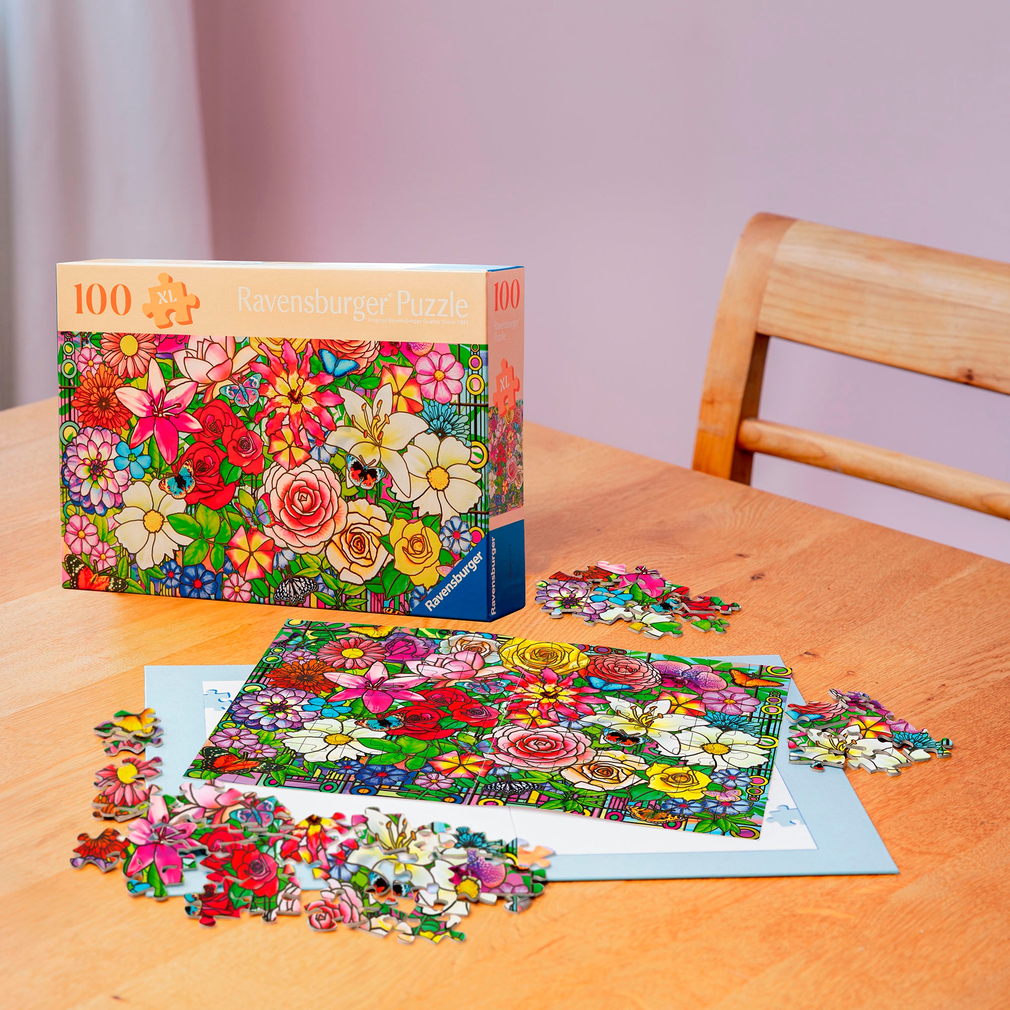 Ravensburger Puzzle »Feel Well & Puzzle, Blumenfenster«, XL, für Erwachsene, Made in Europe
