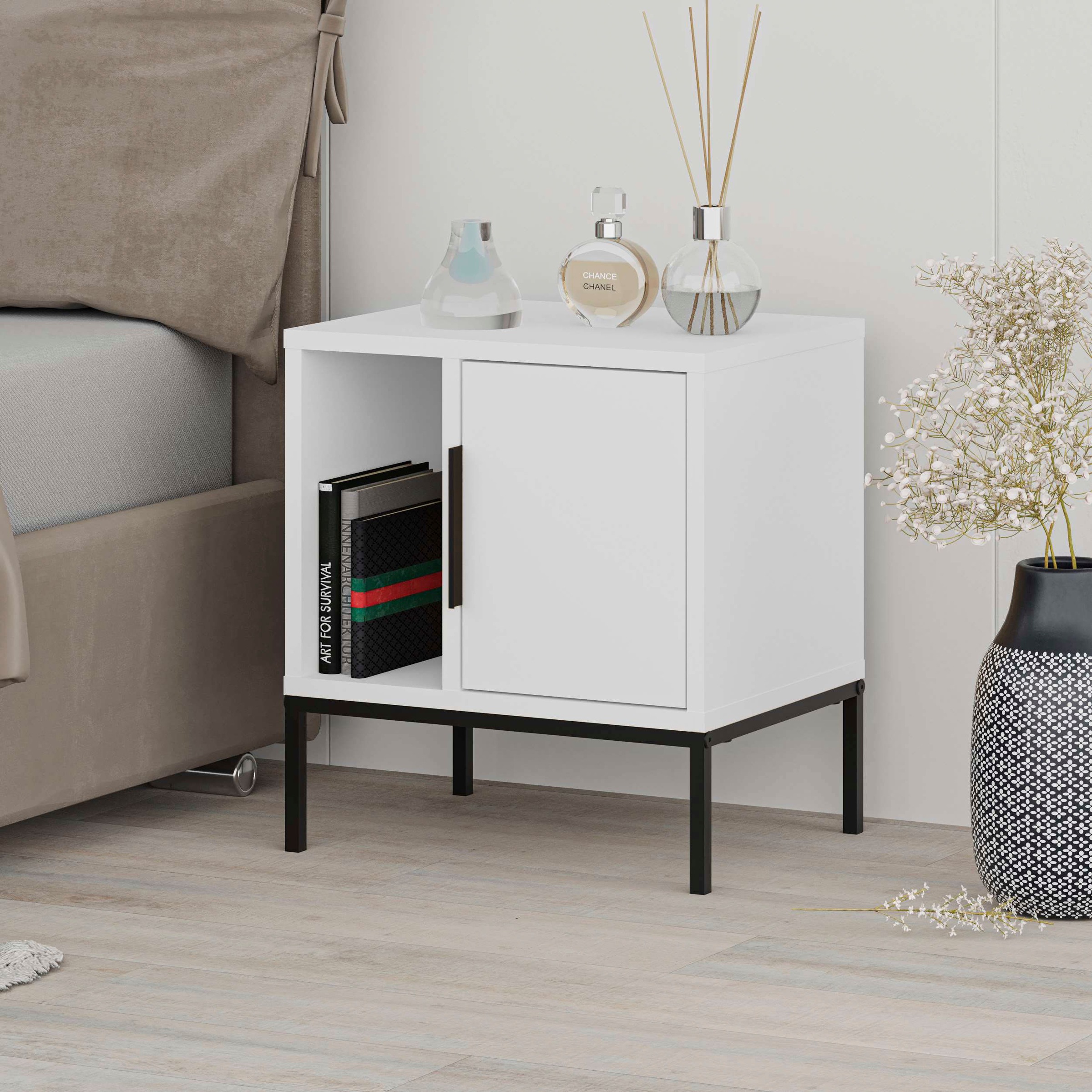 Decortie Nachttisch »GLYNN NACHTTISCH MIT U FEET«, (Packung, 1 St.), Leicht günstig online kaufen