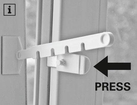 GARDINIA Feststeller »für Kippfenster«, (Set, 1 St.), zur individuellen Einstellung