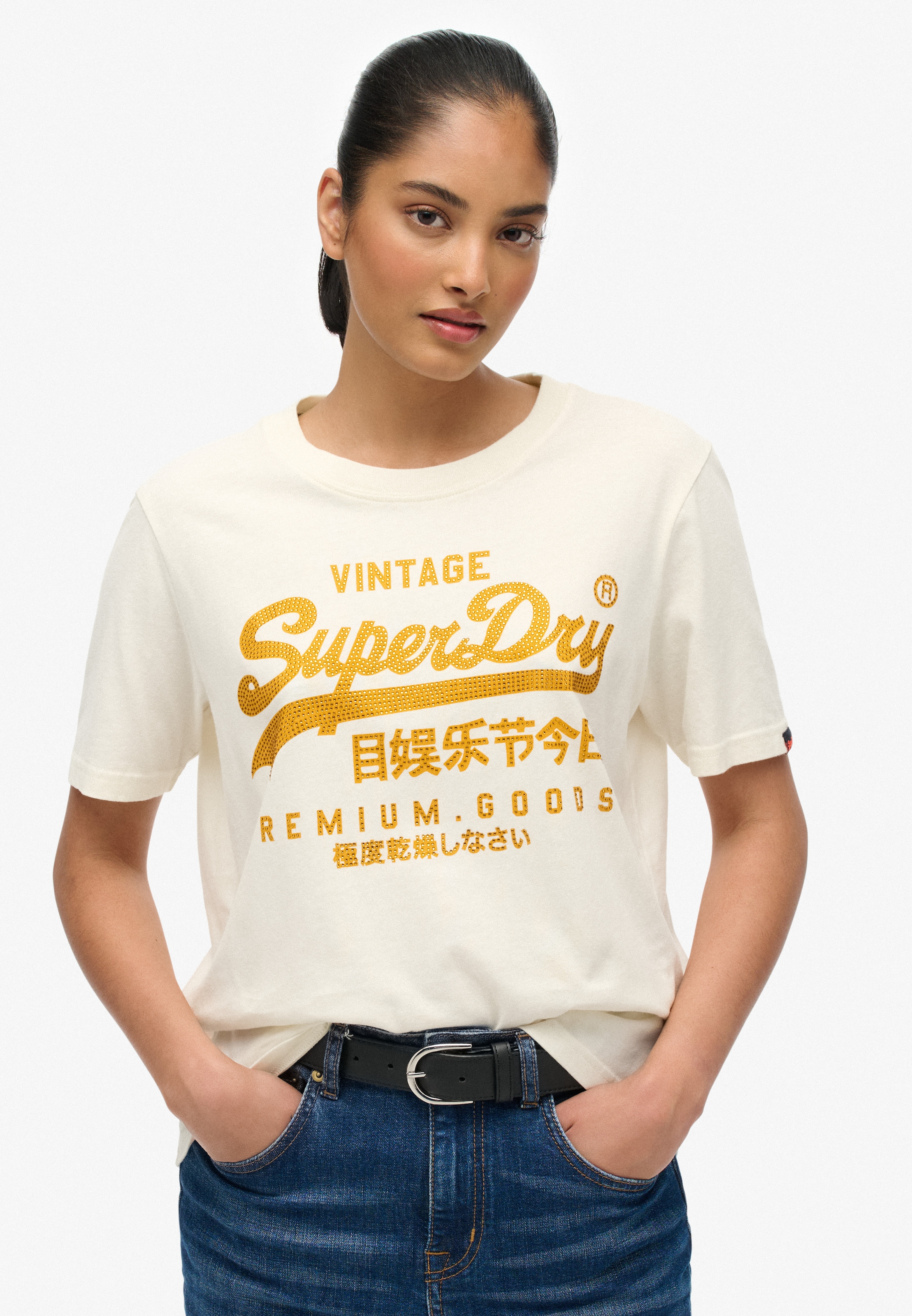 Superdry Print-Shirt »EMBELLISHED VL RELAXED TEE«
