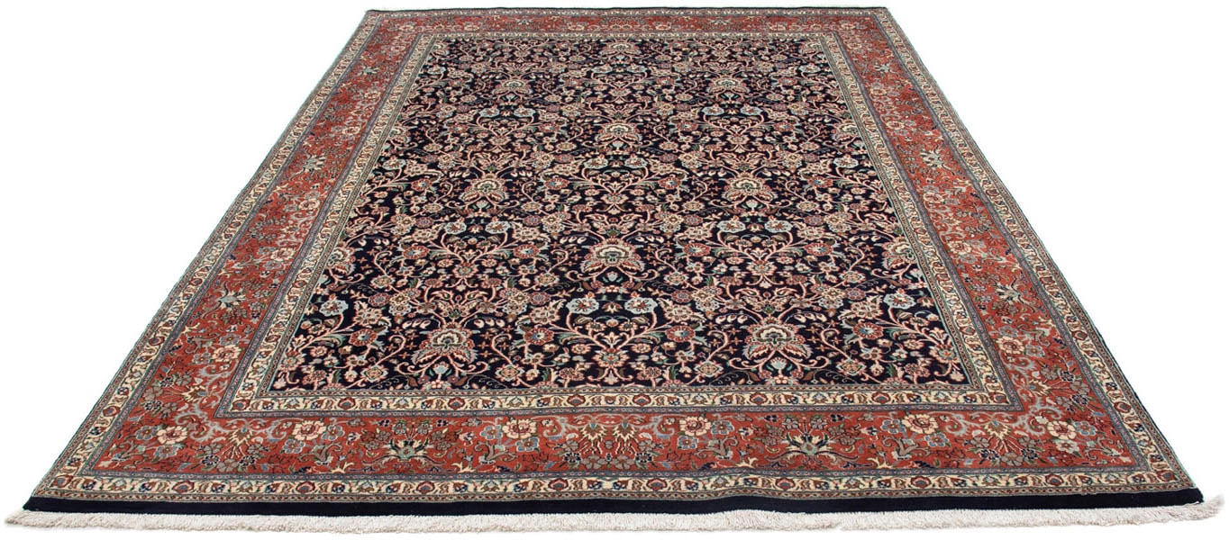 morgenland Wollteppich »Moud Blumenmuster Nero 293 x 195 cm«, rechteckig, 1 günstig online kaufen