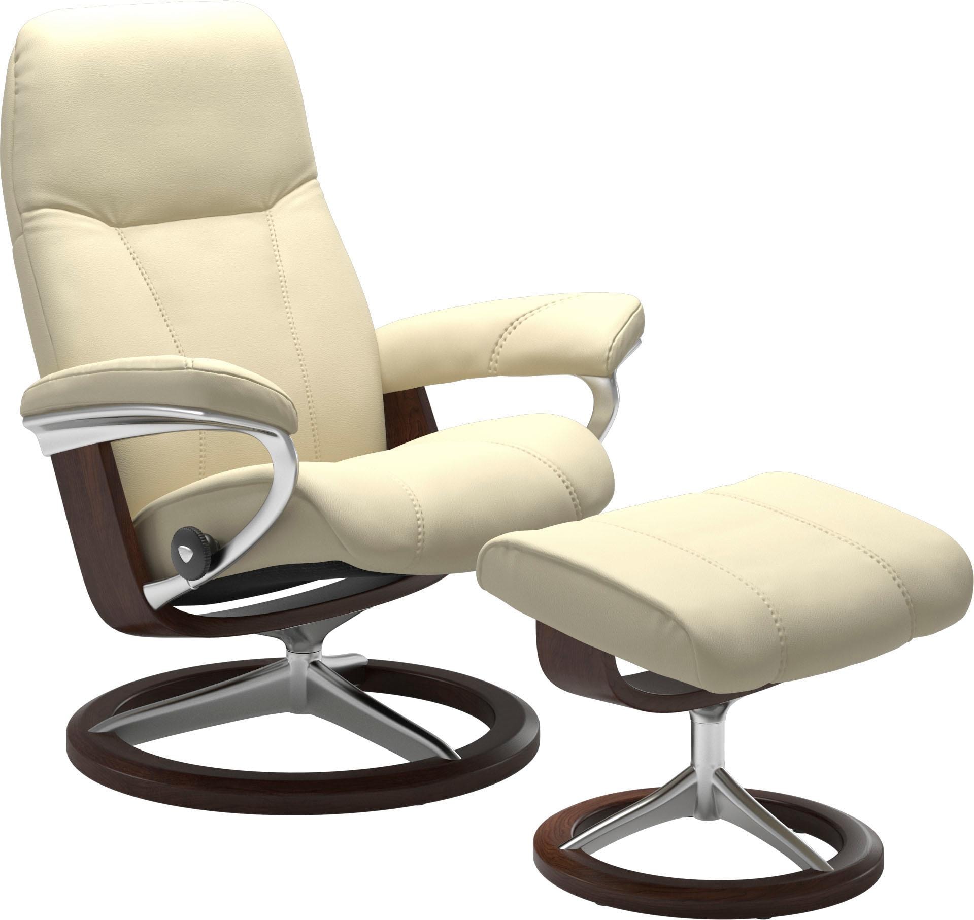 Stressless® Relaxsessel »Consul«, (Set, Relaxsessel mit Hocker), mit  Hocker, mit Signature Base, Größe S, Gestell Eiche online bestellen