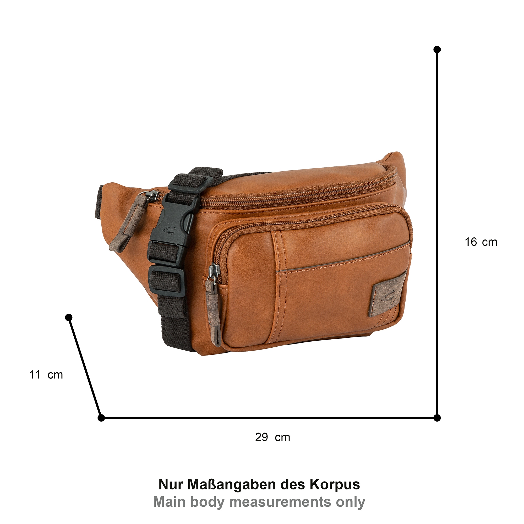 camel active Bauchtasche »Laos« Unisex Gürteltasche, Crossbody-Bag mit praktischen Details