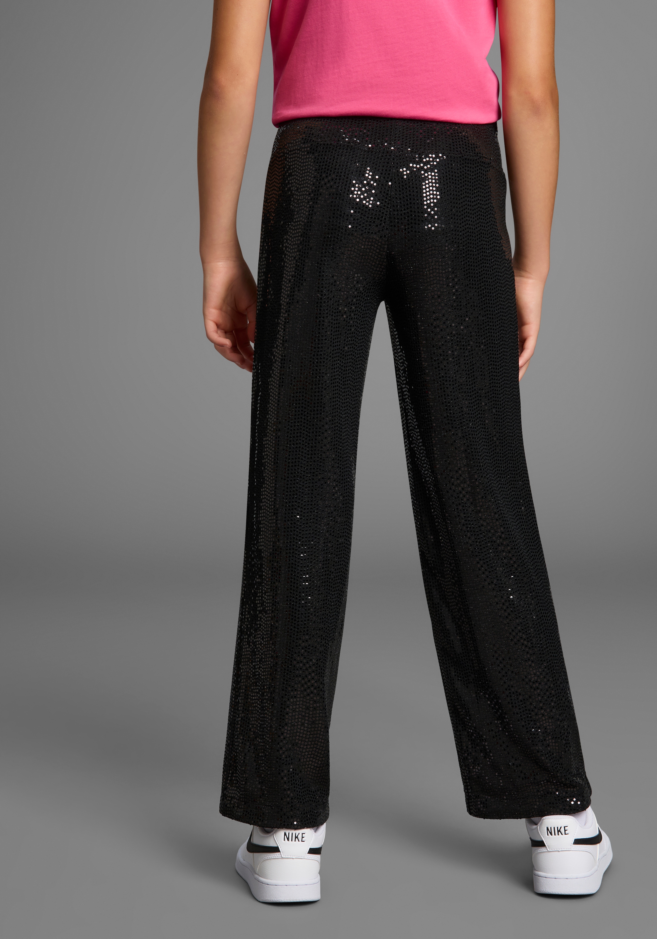 Bruno Banani Schlupfhose »Weite Hose mit Glitzer«, NEUHEIT: BRUNO BANANI für TEENS! Weite Pailletten-Hose