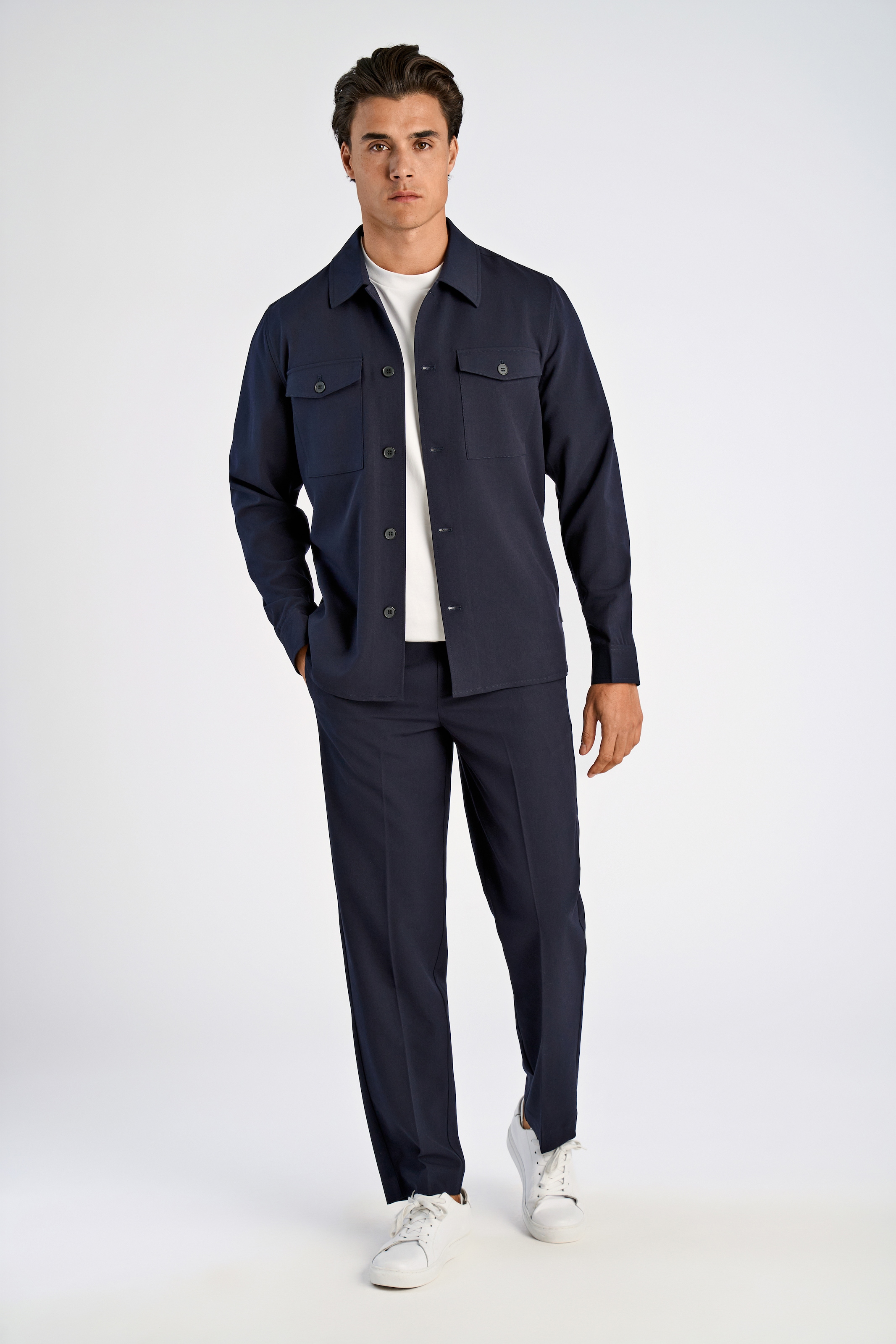 LINDBERGH Hemdjacke ohne Kapuze mit 2 Brusttaschen