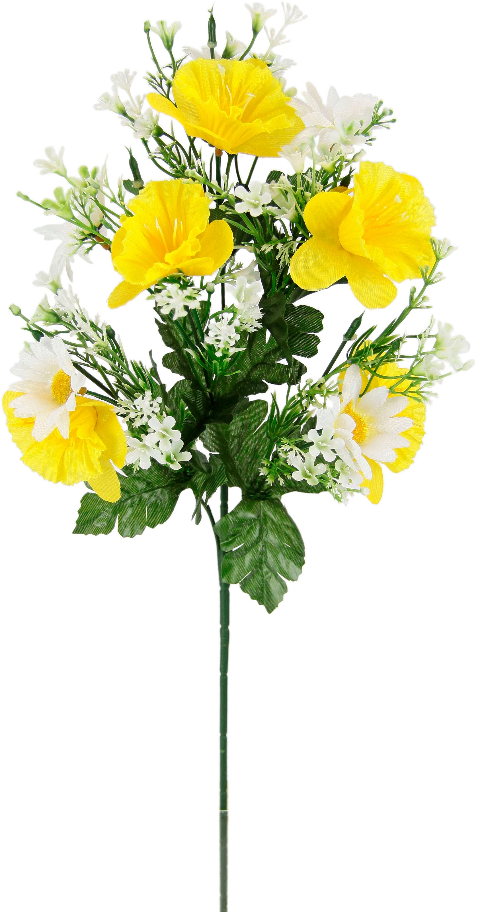 I.GE.A. Kunstblume »Osterglocken Margeriten Zweig«, 5er Set Gänseblümchen Narzissen Osterdeko Frühjahrsblumen für Vasen