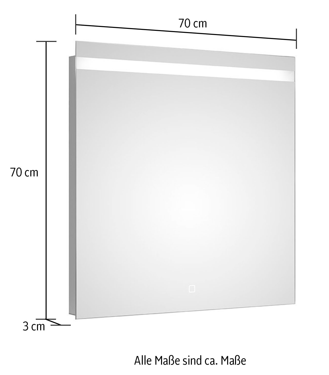 Saphir Badmöbel-Set »Quickset 2-teilig, Keramik-Aufsatzbecken mit LED-Spiegel«, (5 St.), Waschplatz 73 cm breit, inkl. Türdämpfer, 2 Schubladen