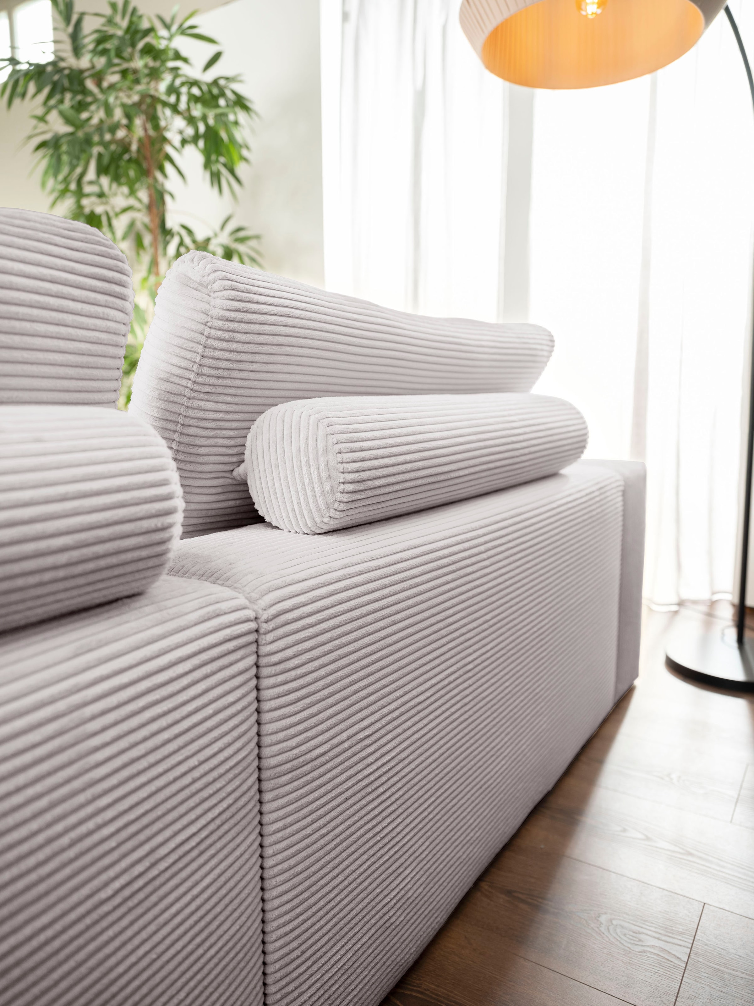 alina Ecksofa »Sandy«, mit Recamiere, in modernem Cordstoff
