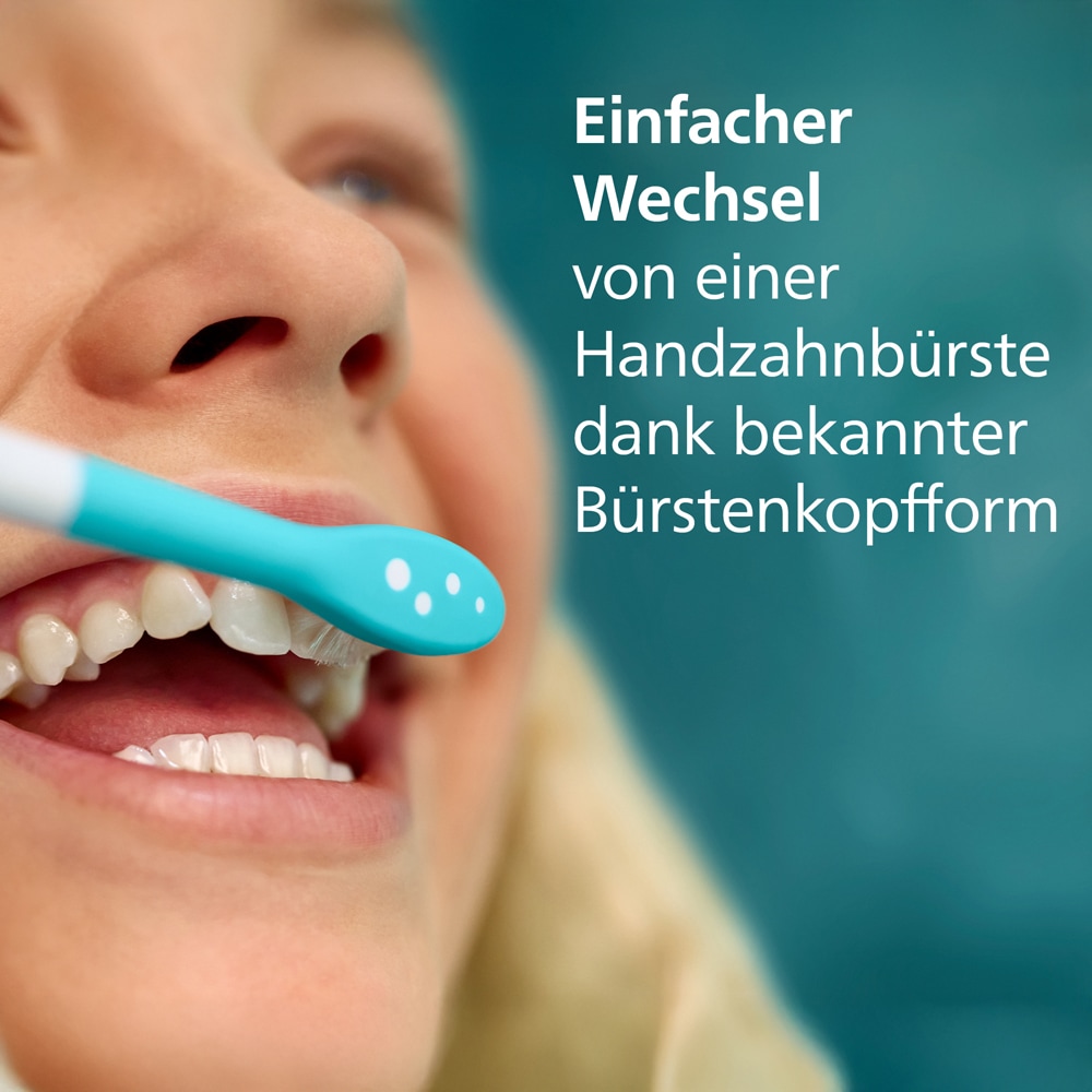 Philips Sonicare Elektrische Zahnbürste »For Kids Smart HX6600« 2 Stk. Aufsteckbürsten mit App-Anbindung, 2 Putzprogrammen und 21 Tagen Akkulaufzeit