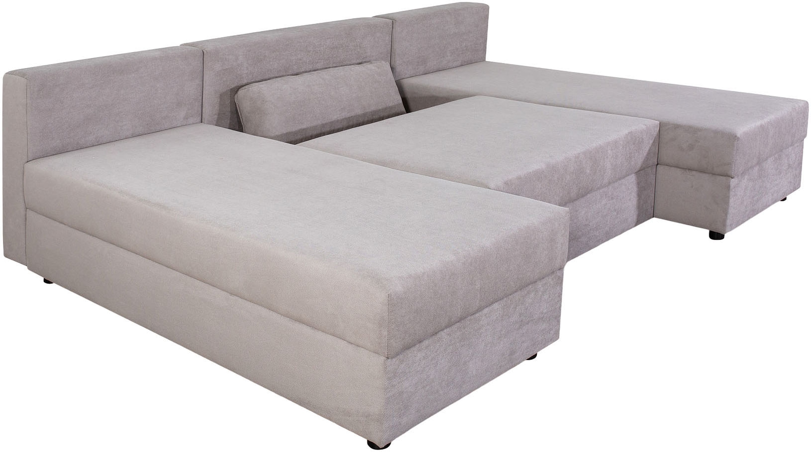 COLLECTION AB Wohnlandschaft »Pico U-Form, Breite 220, mit Schlaffunktion, Bettkasten & Zierkissen«, Liegefläche 117x220 cm