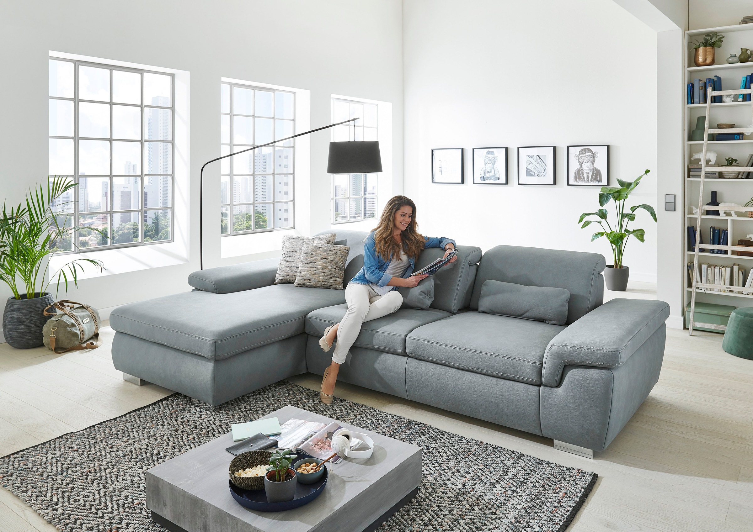 Die PlanBar Ecksofa »MP-IN17041 L-Form« mit Sitztiefenverstellung, optional günstig online kaufen