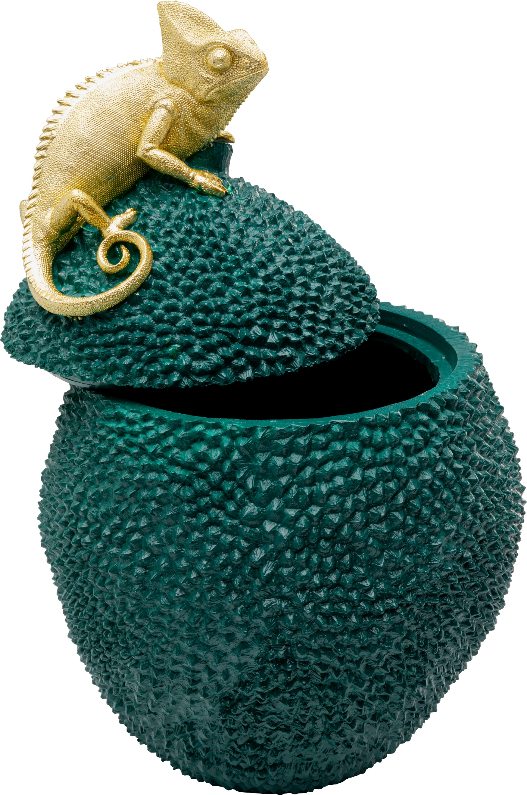 Kare Design Dose »Dekodose Jackfruit Chameleon 41cm« ideal für Schmuck, Schlüssel, Kleingeld, Haargummis u.a. Kleinteile