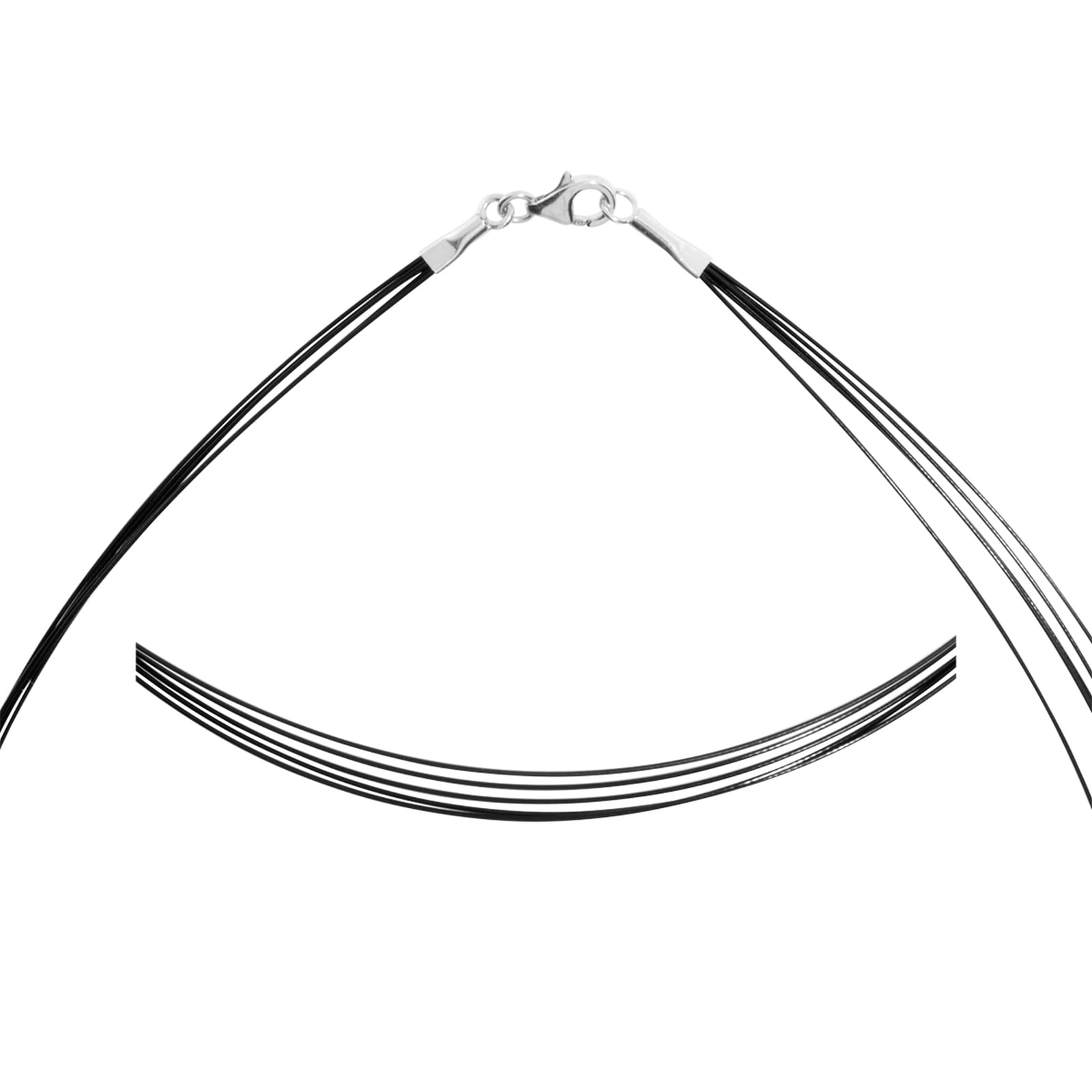 OSTSEE-SCHMUCK Halsreif »Ostsee-Schmuck Halsreif Nyloncollier 5-reihig -schwarz-«, (1 tlg.)