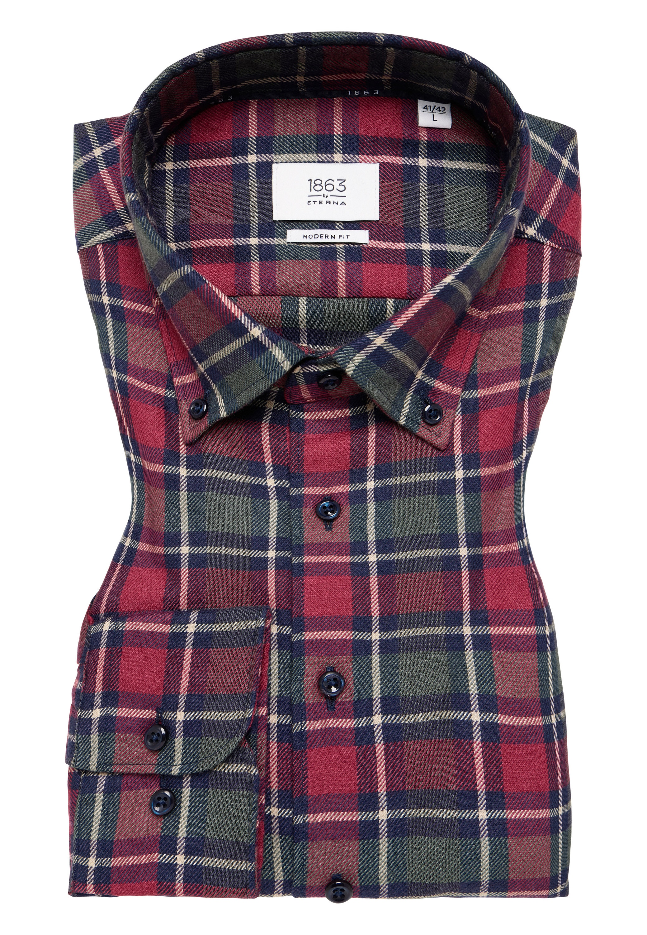 Eterna Langarmhemd »MODERN FIT« EASY IRON (bügelleicht)