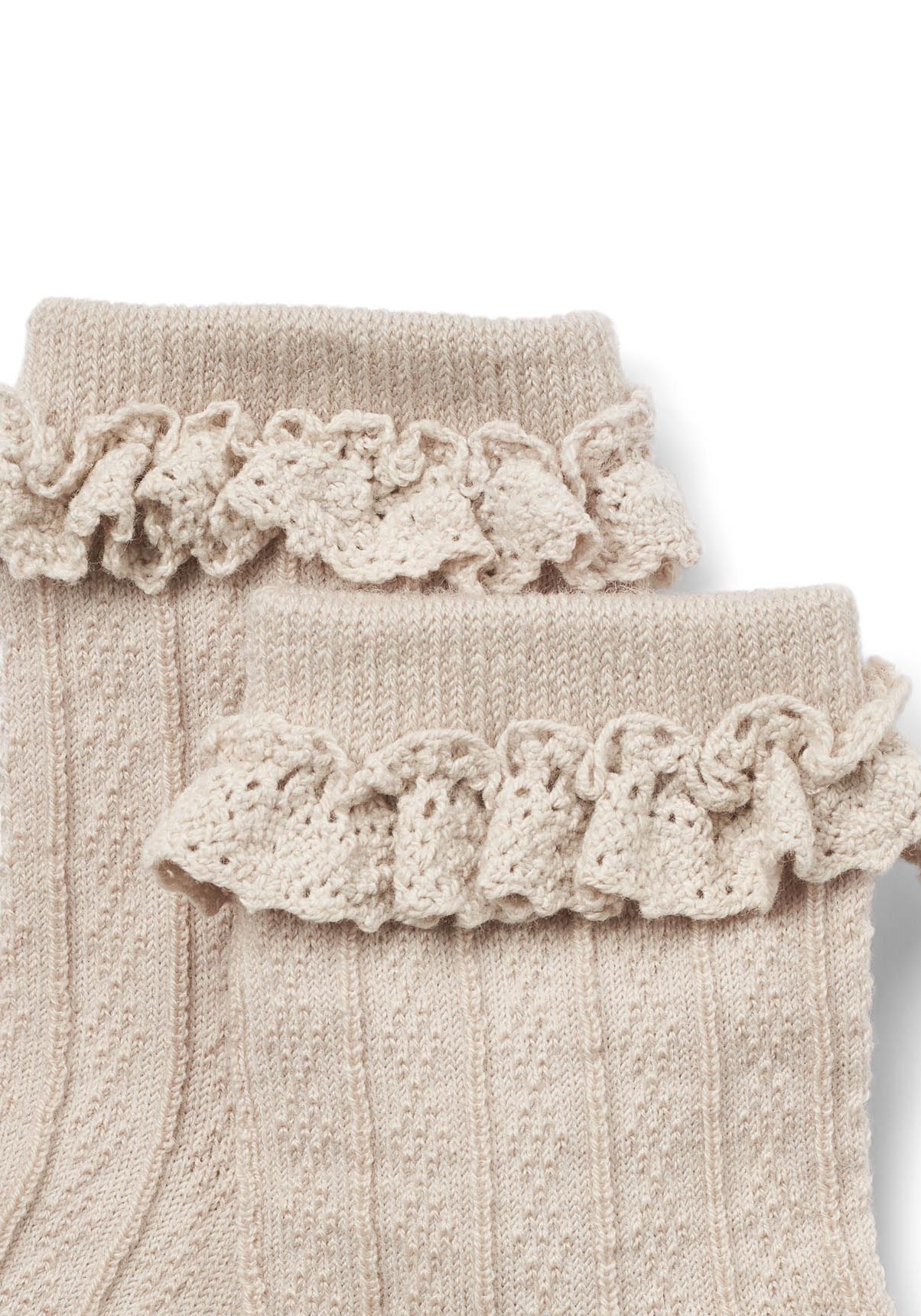 WHEAT Kurzsocken »2 pk Wool Lace Socks Nora«, (Packung, 2 Paar), mit Wolle