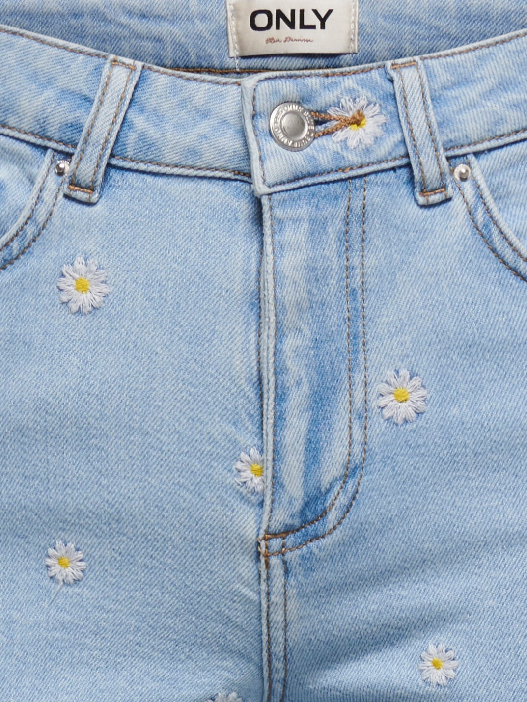 ONLY Jeansshorts »ONLJOSEPHINE HW DAISY DNM SHORTS AZGNOOS« Baumwollmischung, High Waist