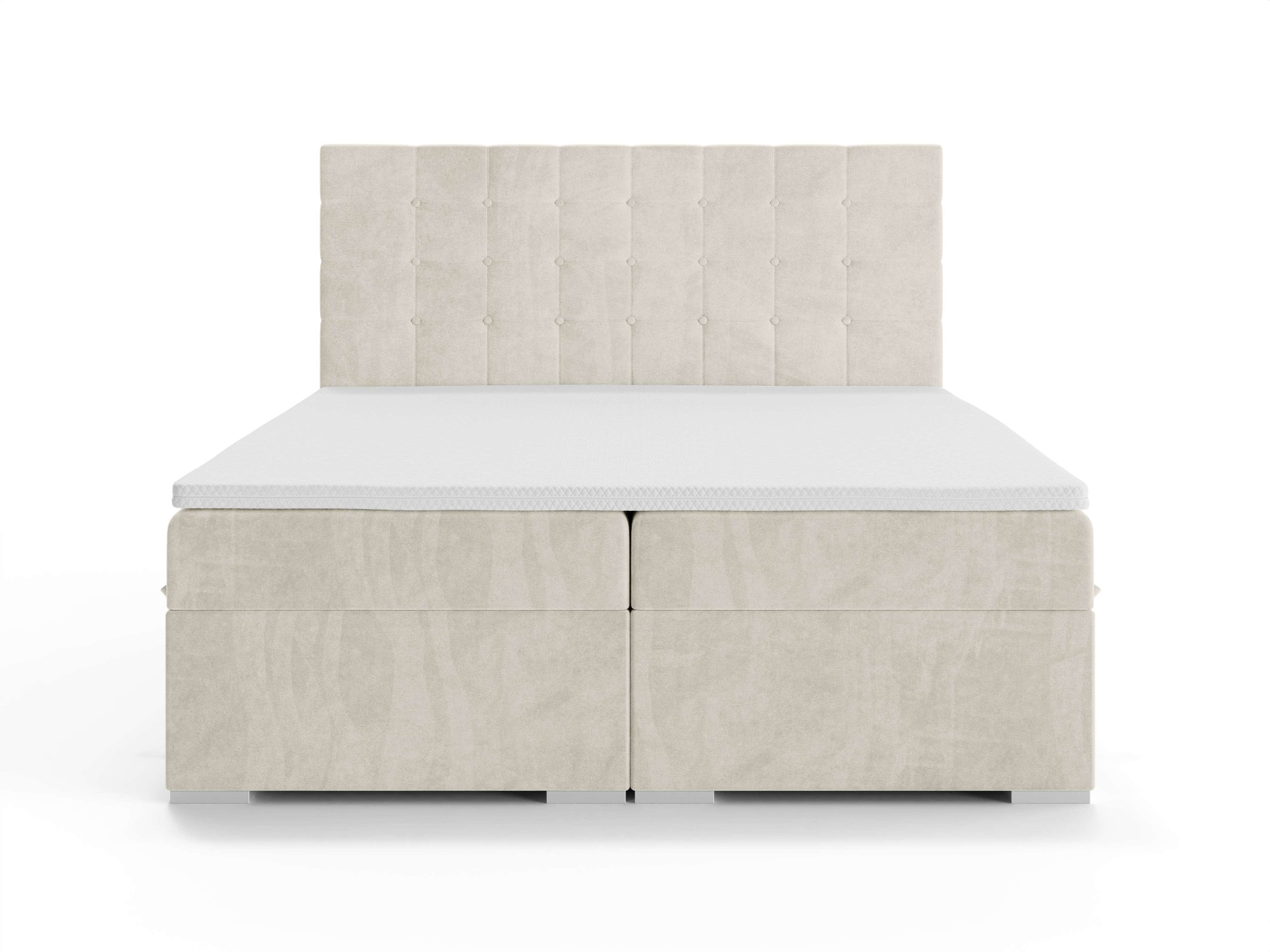 INOSIGN Polsterbett »Semla mit Matratze und Topper, in 3 Breiten (140, 160 und 180 cm)«, Boxspringbett mit Kopfteil, Bettkasten, Matratze (BFK/TFK) und Topper