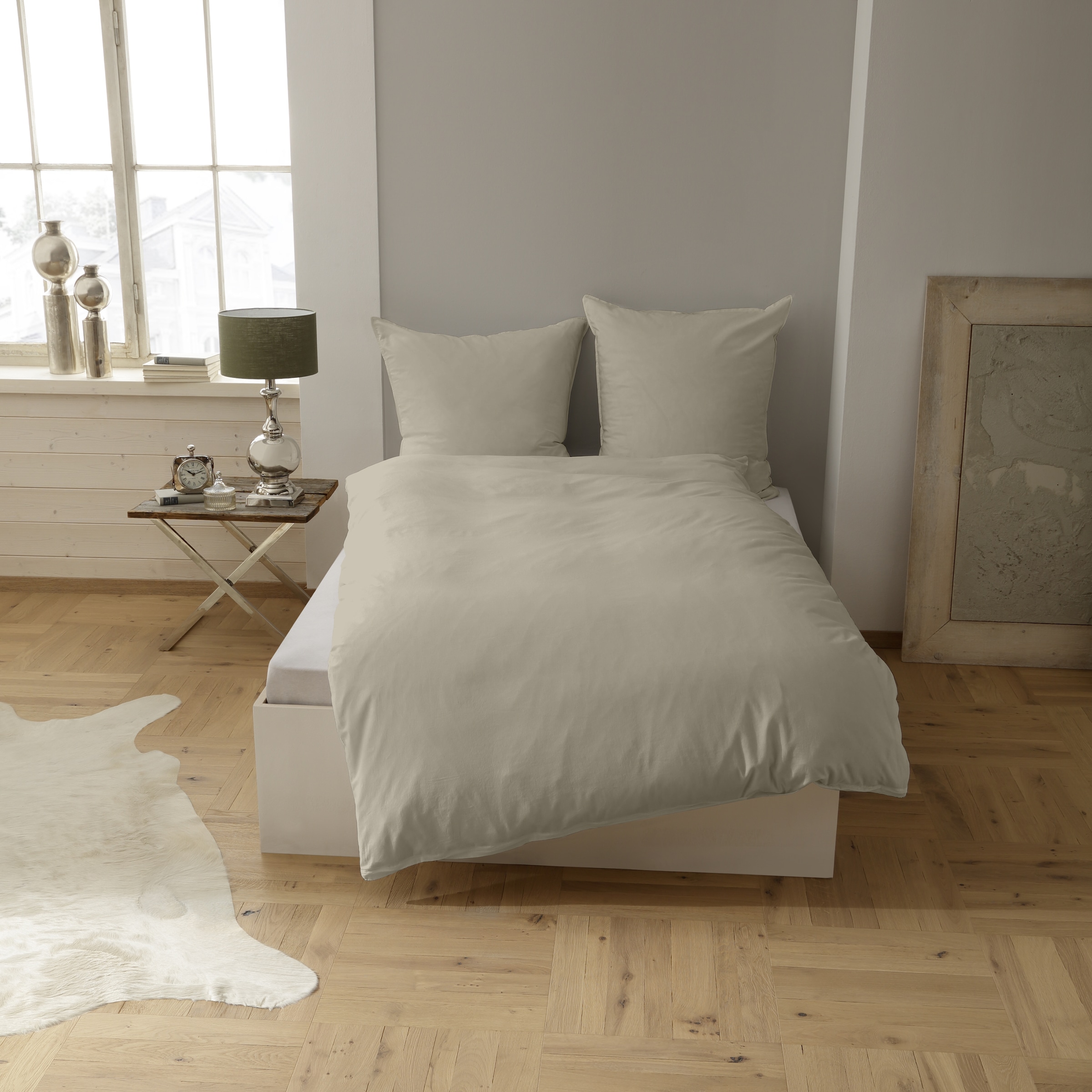 CASATEX Bettwäsche »Uni«, Uni Design, Reißverschluss, tolle Farben