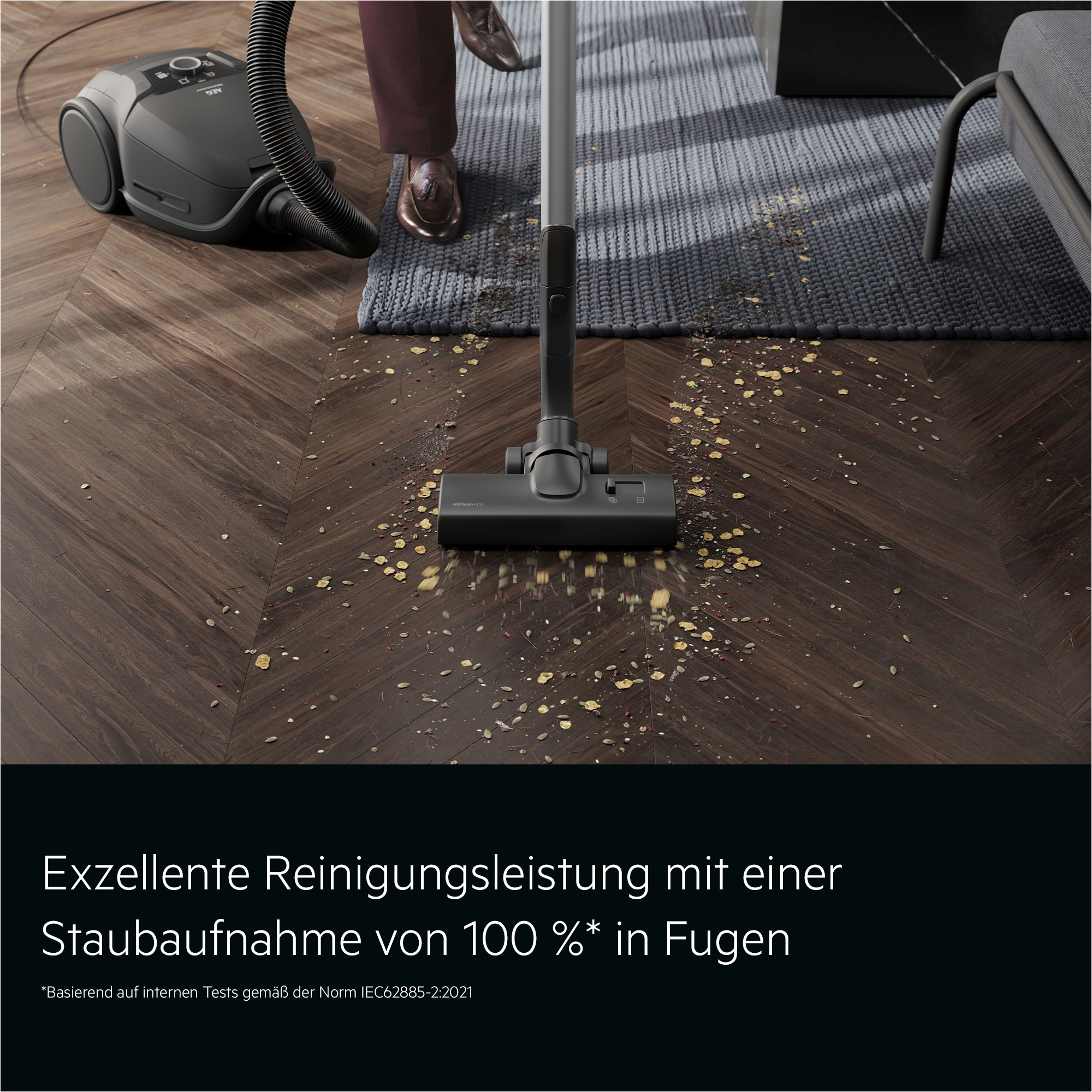 AEG Bodenstaubsauger »VX9-5-EBR« 650 W mit Beutel Extra stark & leise – Beutelstaubsauger 69 dB, HEPA für Allergiker