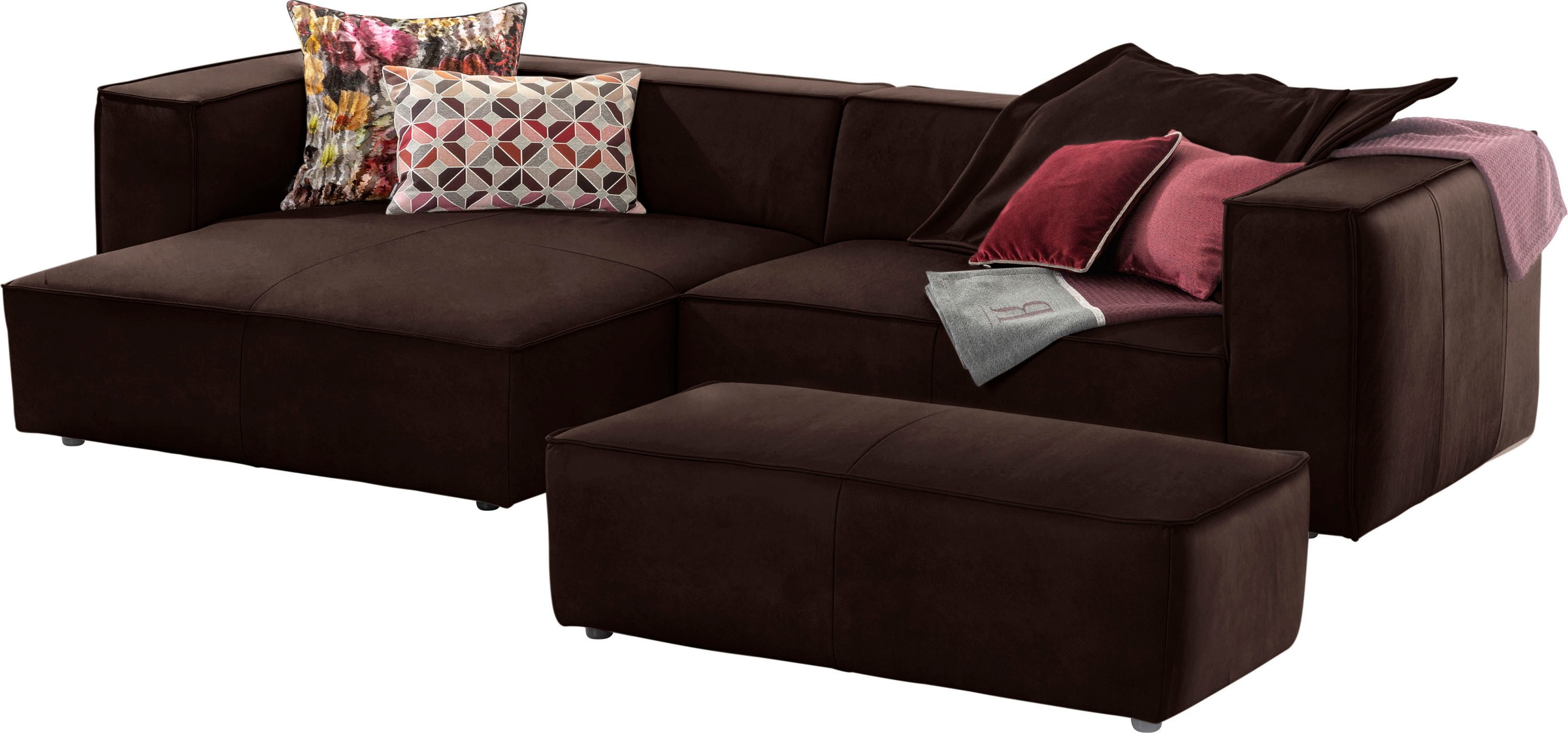 W.SCHILLIG Ecksofa »around-the-block« inklusive Hocker, mit eleganter Biese günstig online kaufen