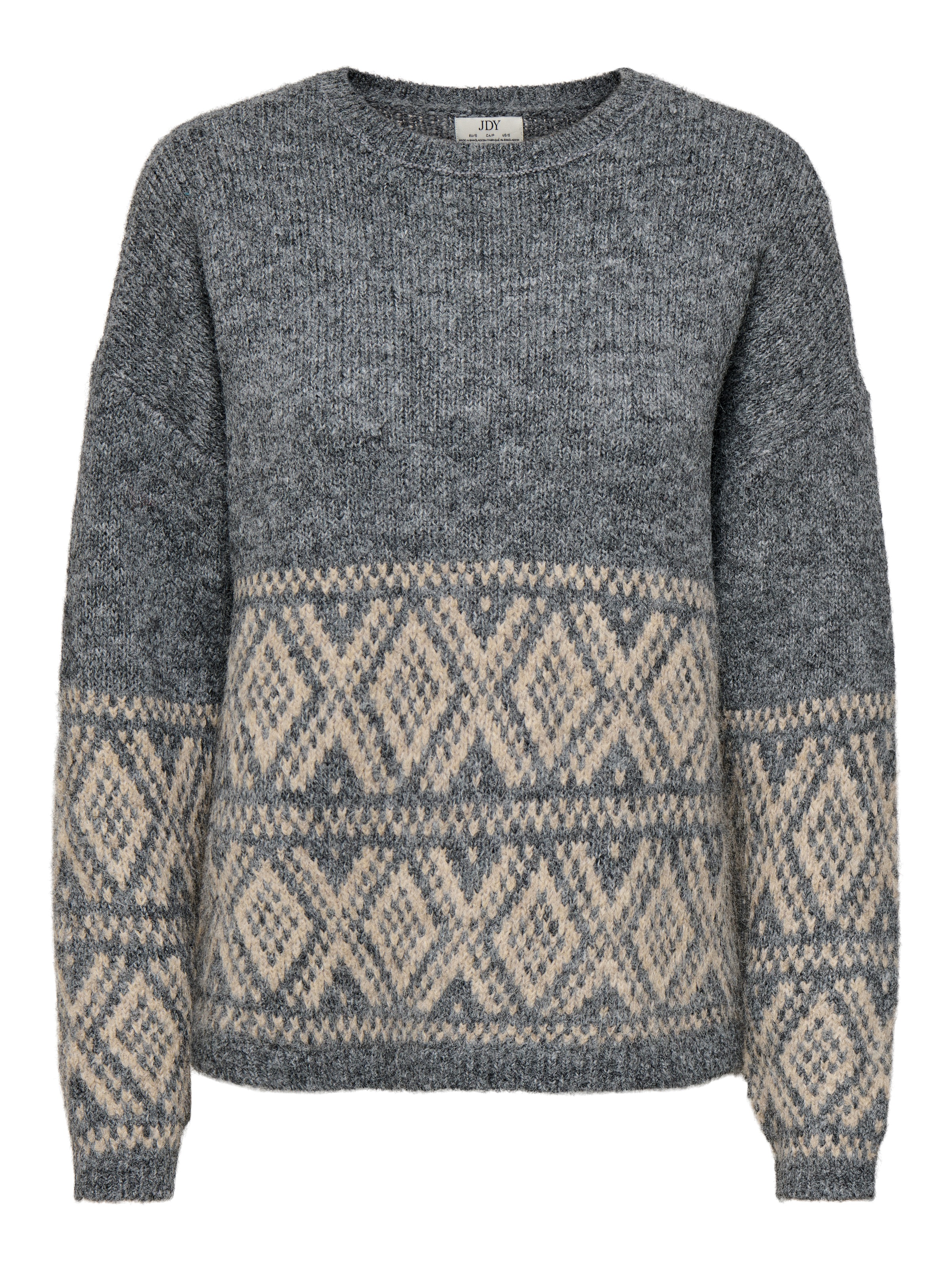 JDY Strickpullover »JDYDINA L/S ON FAROE ISLAND PULLOVE KNT« Materialmix