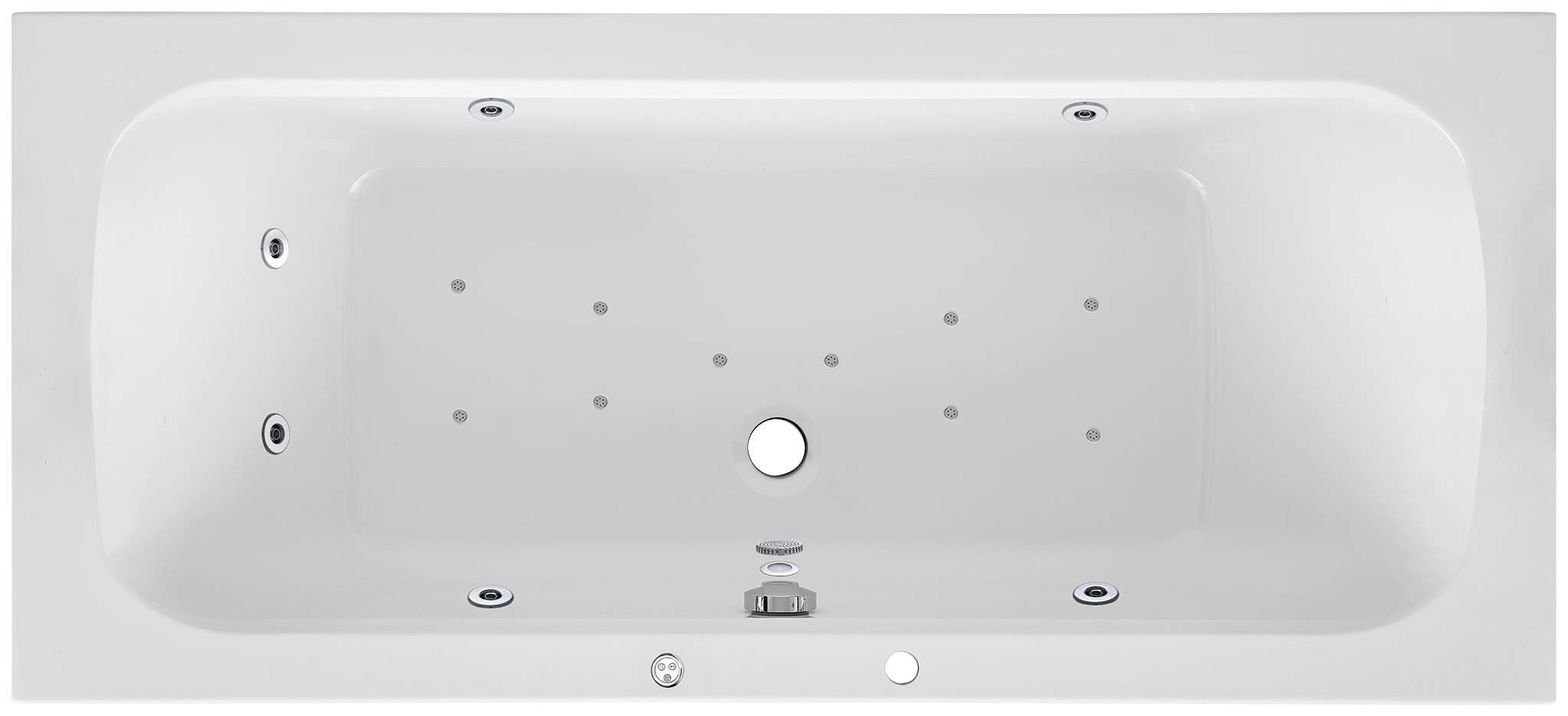 OTTOFOND Whirlpool-Badewanne »Malta« Höhe 41 cm Typ Premium, 180x80 cm günstig online kaufen