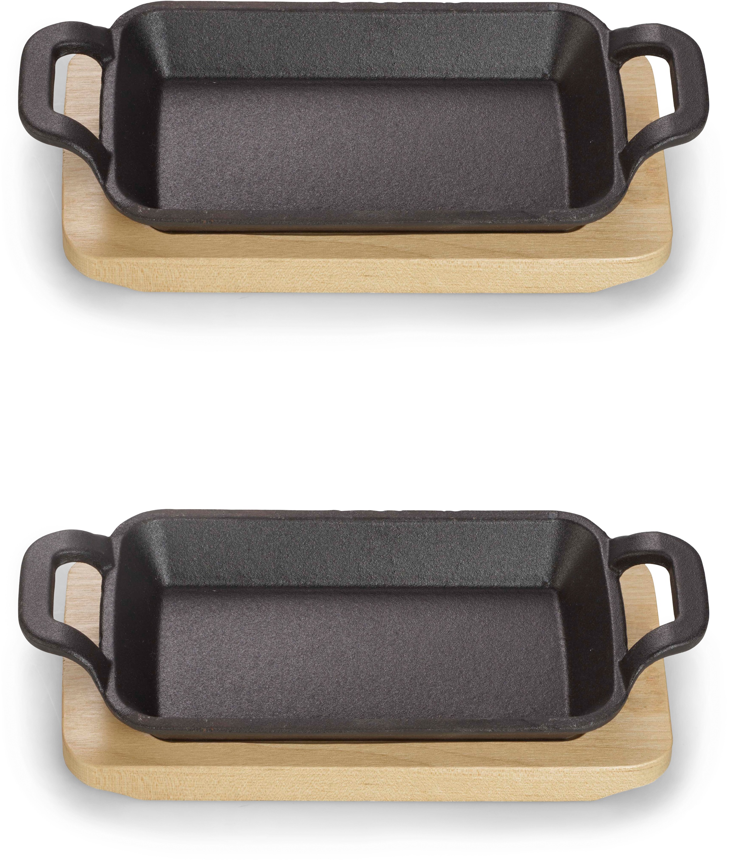 ECHTWERK Servierpfanne »2x Rechteckige Servierschale« Gusseisen Set, 2 Stk. günstig online kaufen