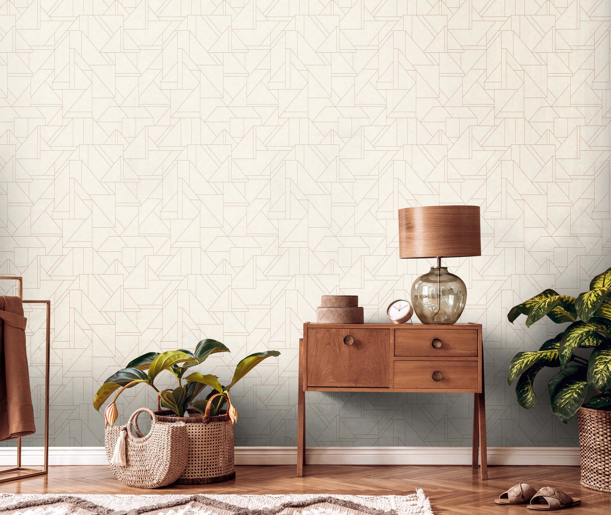 living walls Vliestapete »Metropolitan Stories. Travel Styles. Tapete mit Grafik«, metallic-Metall-Effekte-gemustert, Metallic-Tapete Grafisch Elegant Tapeten Wohnzimmer Schlafzimmer Flur