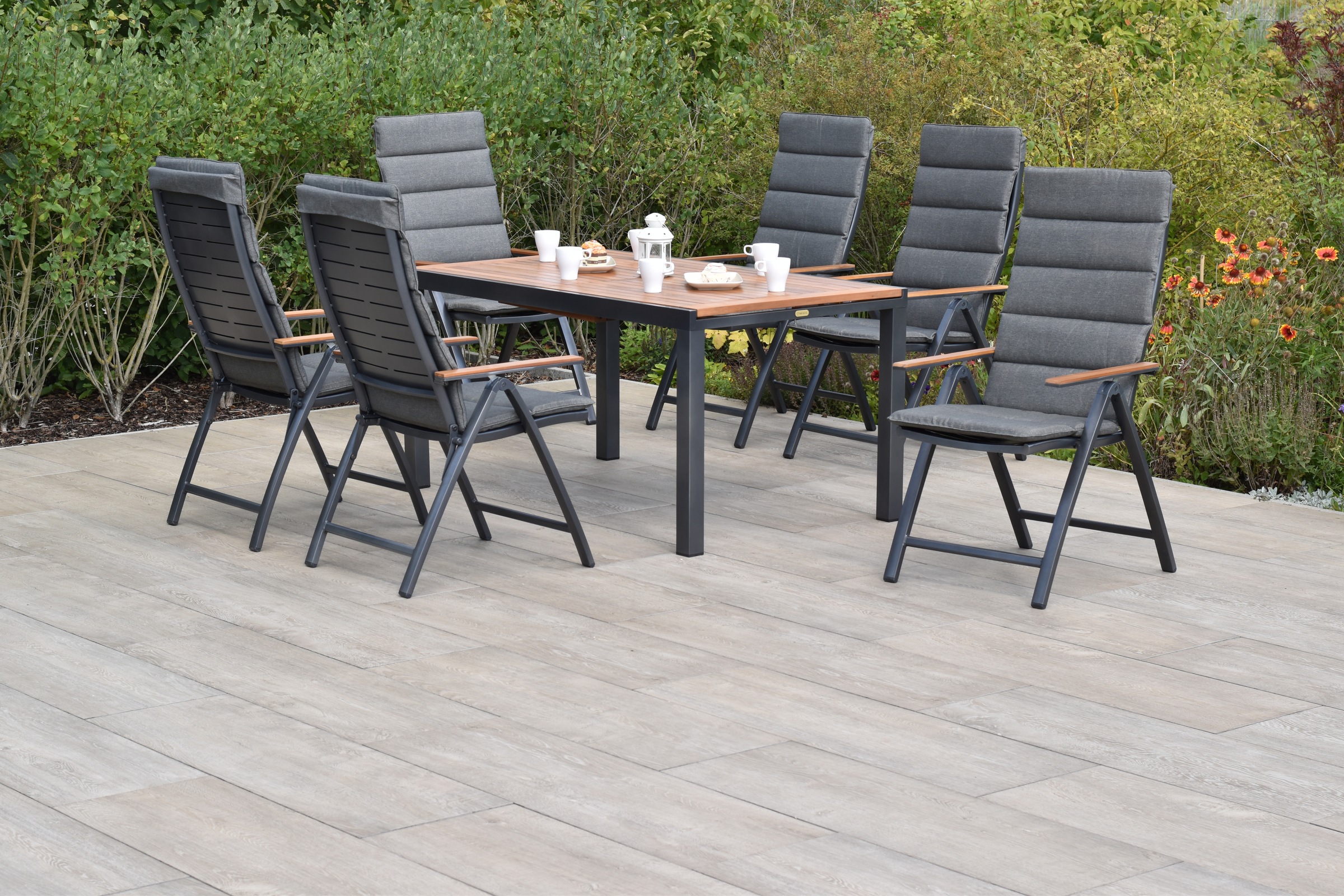 MERXX Garten-Essgruppe »»Tinos«« Set, Inkl. Auflagen, 5-fach verstellbare R günstig online kaufen