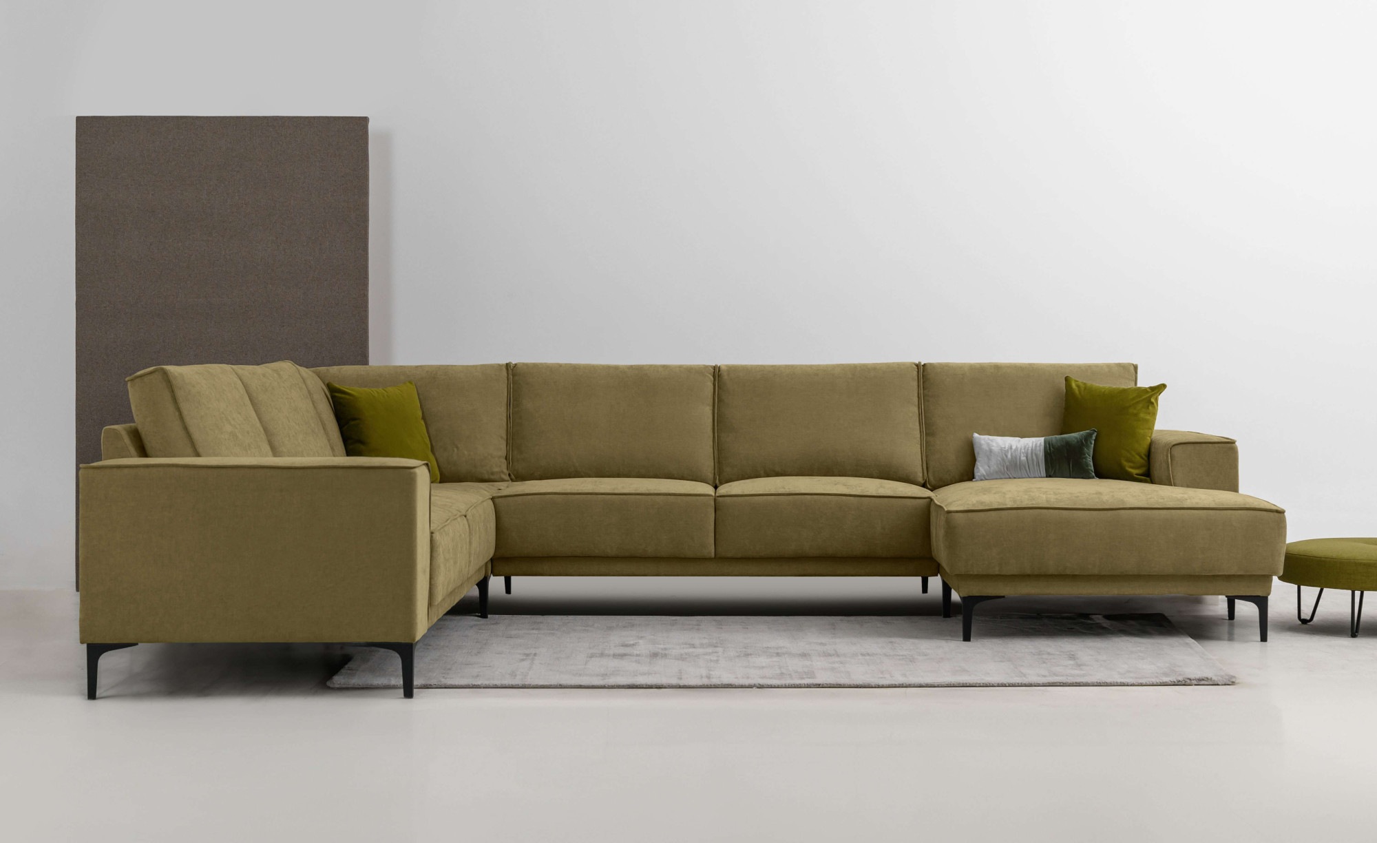 OTTO home Wohnlandschaft »XXL Sofa Oland, Struktur, Flachgewebe, Luxus-Micr günstig online kaufen