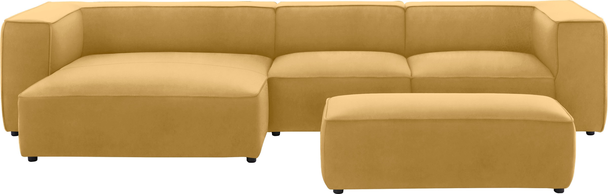 W.SCHILLIG Ecksofa »around-the-block«, mit eleganter Biese, mit Federkern, Breite 341 cm