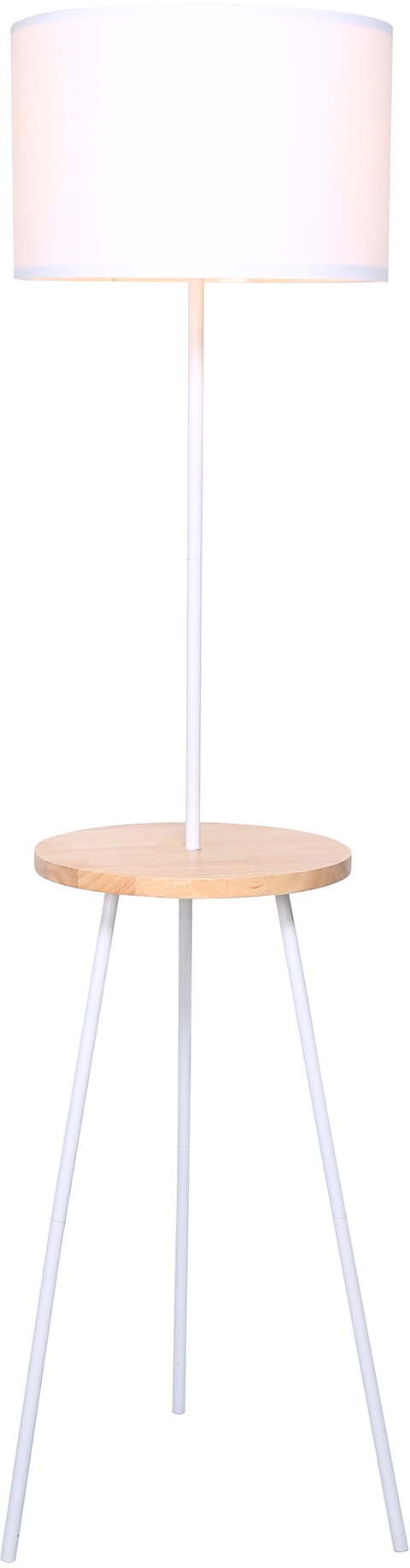 SalesFever Stehlampe »Carlson« E27 1 Stk. mit Holztablett günstig online kaufen