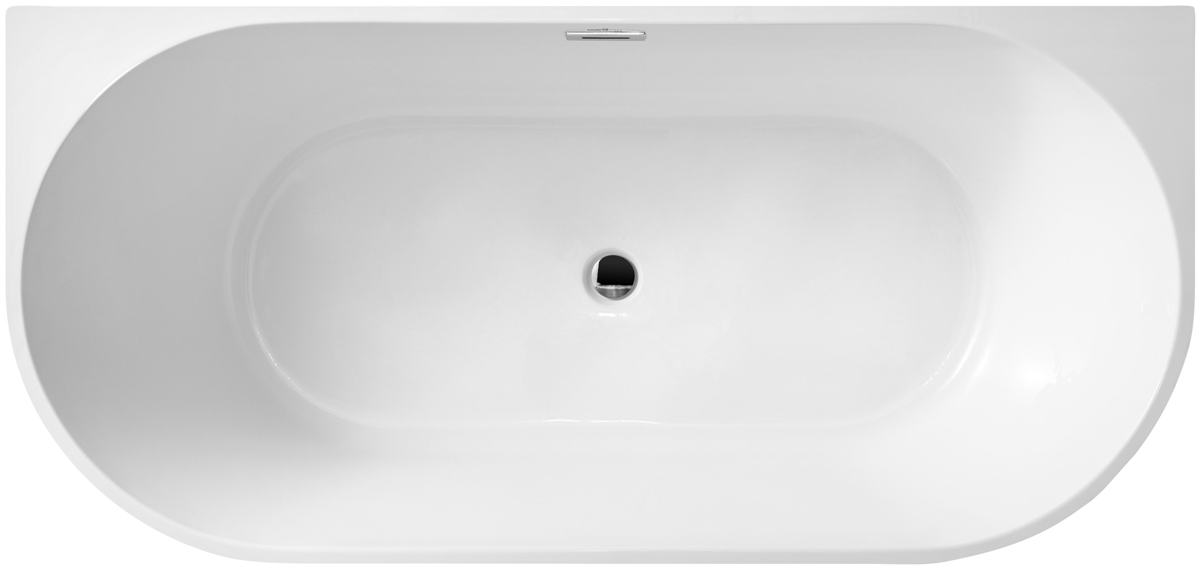 welltime Badewanne »Alvor«, freistehend, aus hochwertigem Sanitäracryl, mit Pop Up Ventil