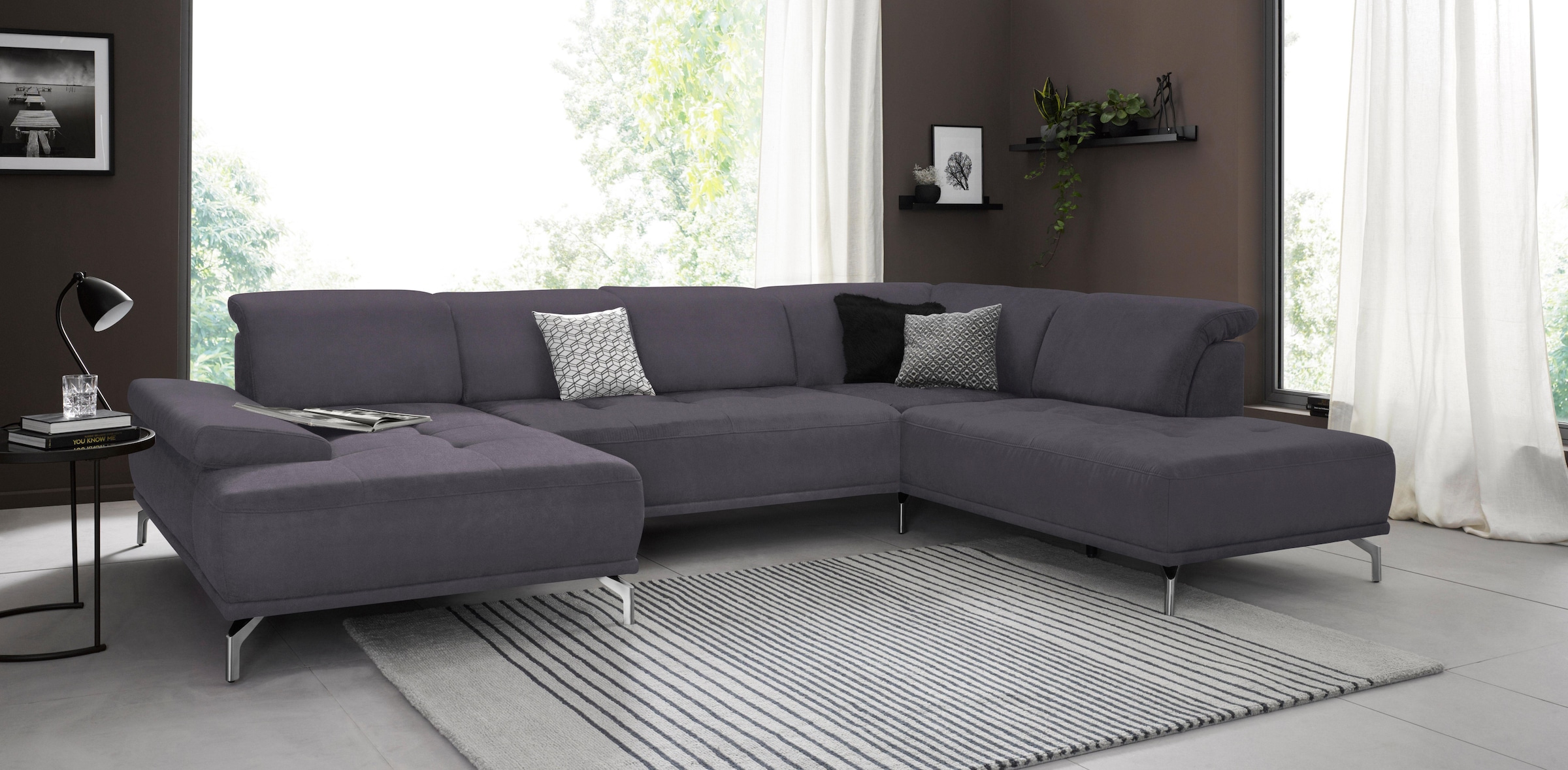 Home affaire Wohnlandschaft »Caluna« Inkl.Sitztiefenverstellung, wahlweise günstig online kaufen