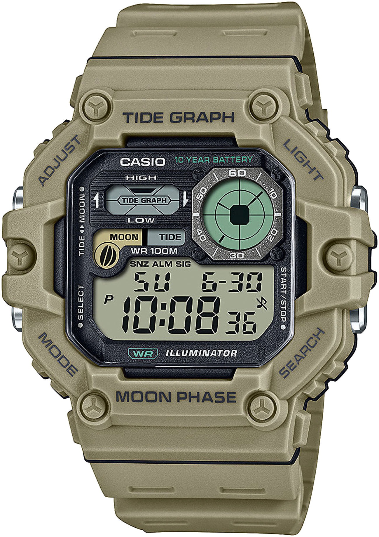 CASIO TIMELESS COLLECTION Chronograph, Quarzuhr,Armbanduhr,Herrenuhr,Digitaluhr,Resinarmband, autom. Kalender