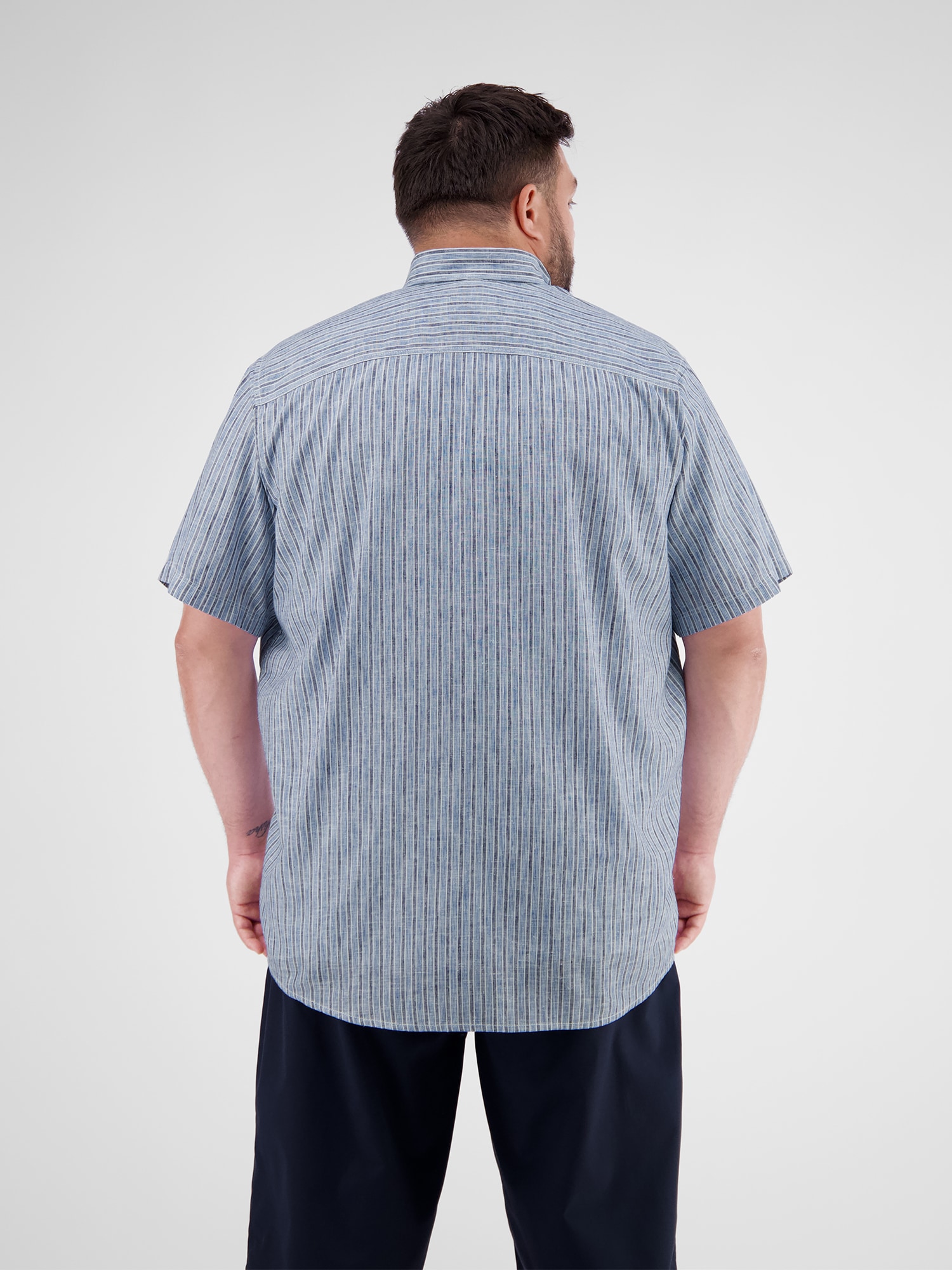 LERROS Kurzarmhemd »Gestreiftes Herrenhemd in Großen Größen«